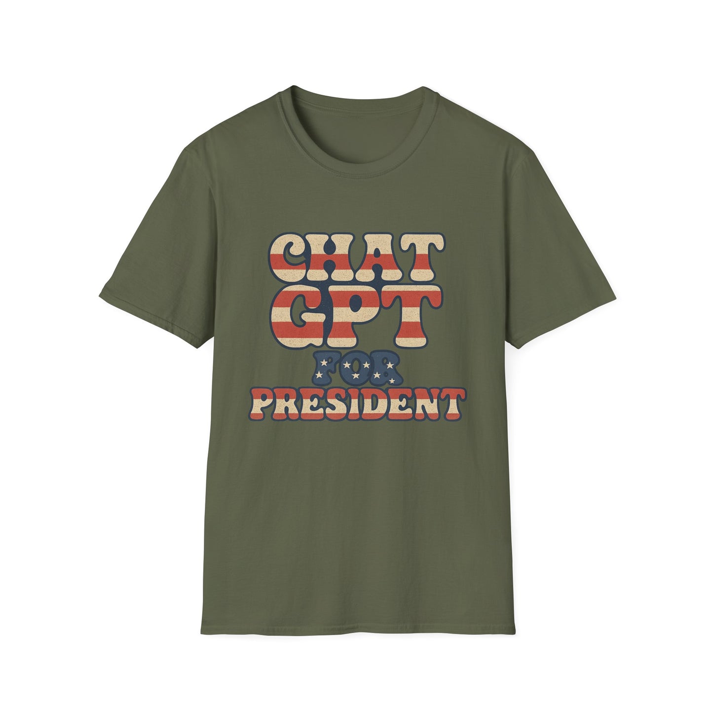 "Chat GPT for President" Softstyle Casual Tee-Shirt