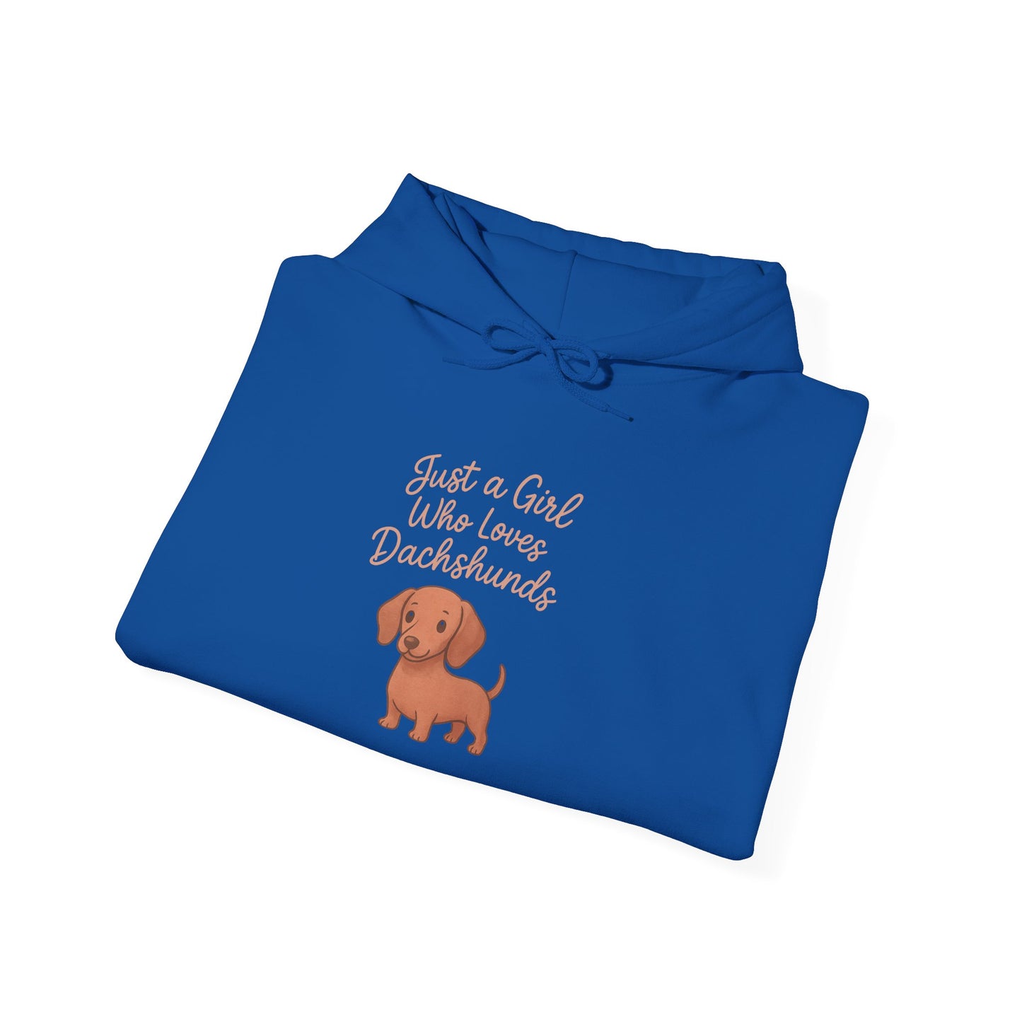 Dachshund Lover Cozy Hoodie - "Just a Girl Who Loves Dachshunds"