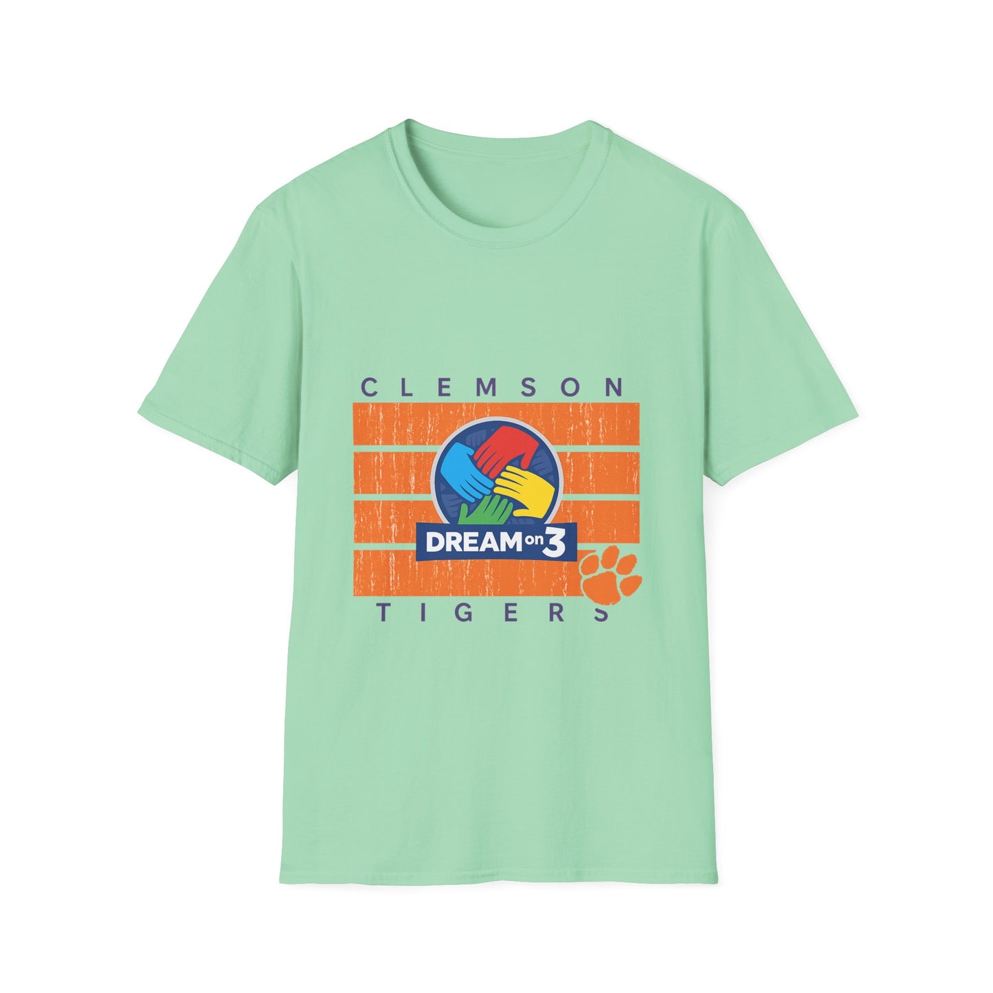 Clemson Tigers Dream on 3 Unisex Softstyle T-Shirt, Casual Tee, College Apparel, Graduation Gift, School Spirit Wear