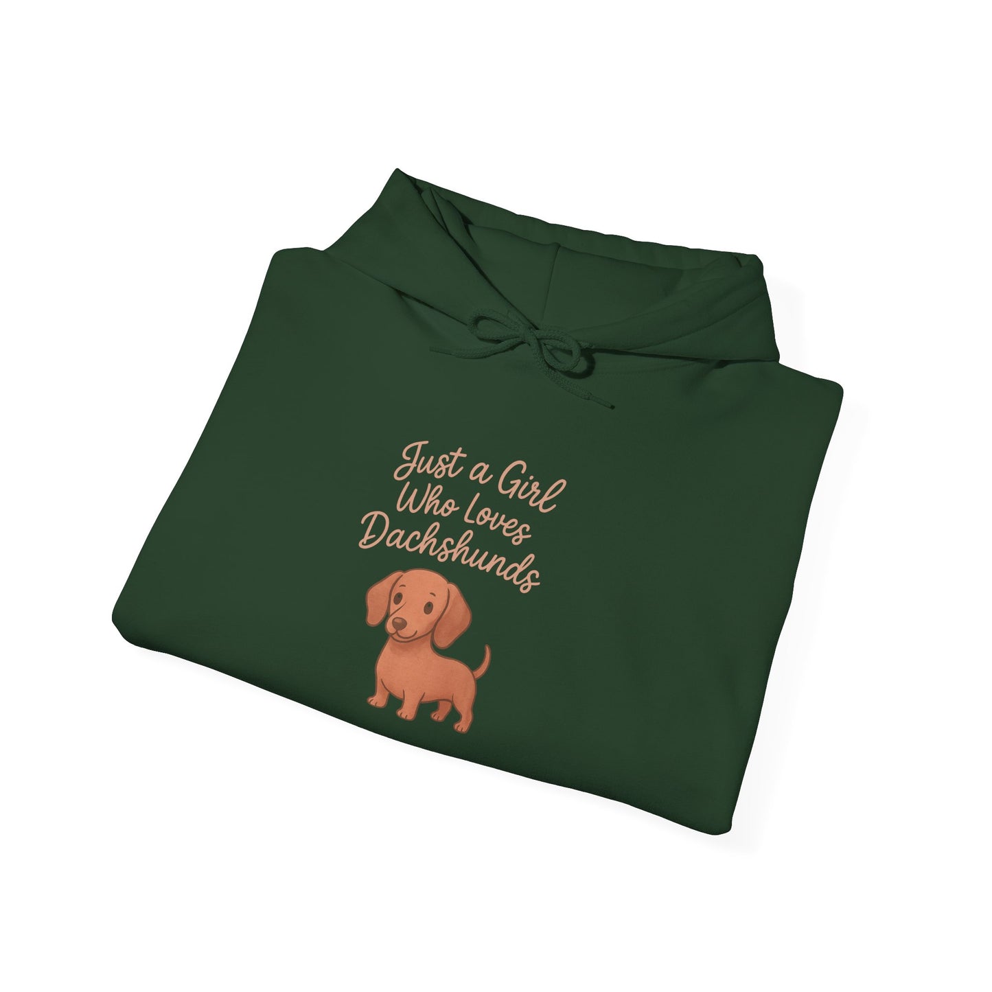 Dachshund Lover Cozy Hoodie - "Just a Girl Who Loves Dachshunds"