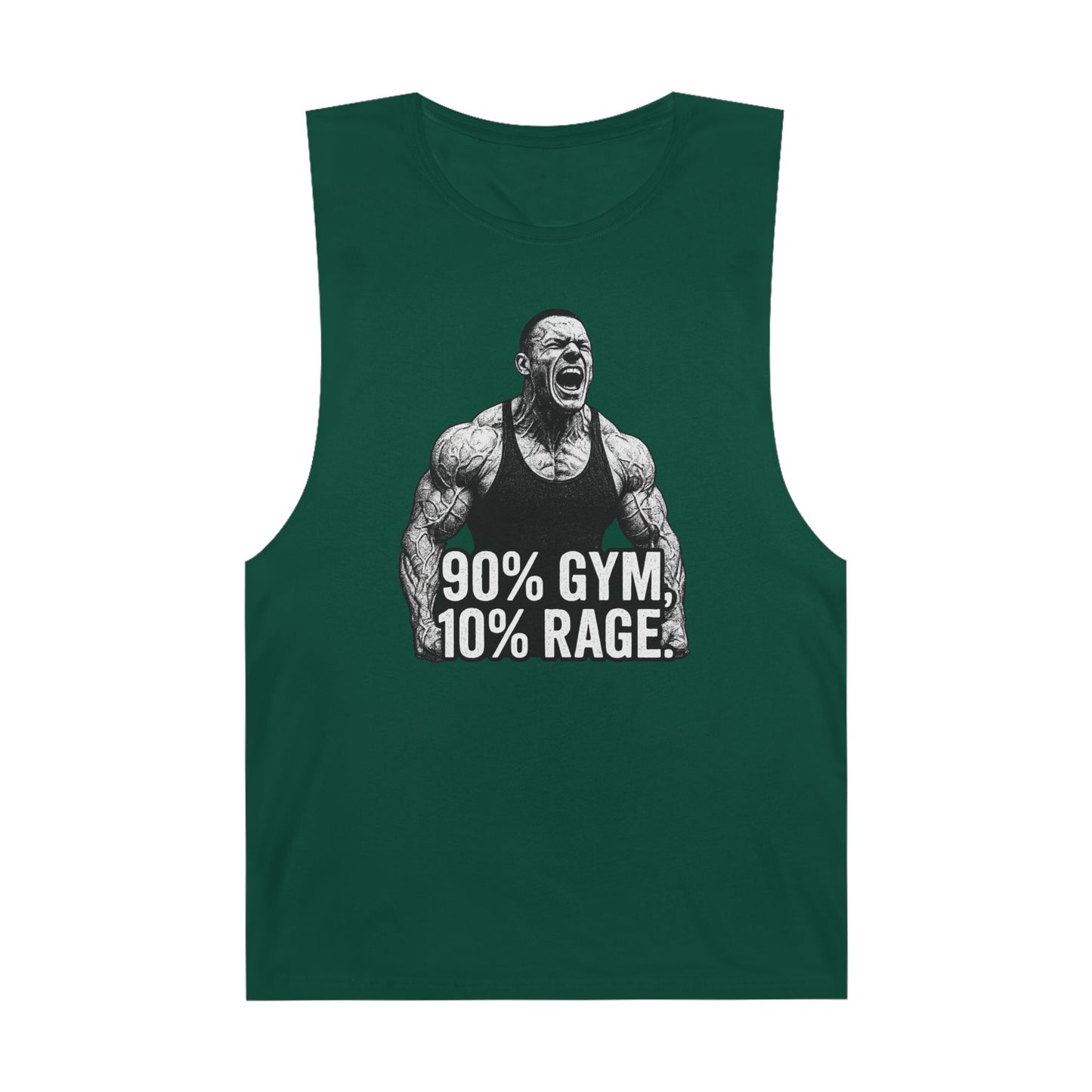 Grit Forge Athletics - "90% Gym, 10% Rage" Men's Bodybuilding Tank Top