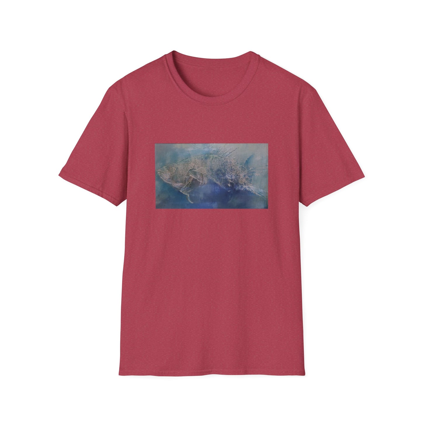 Ocean Impressionistic Fish Authentic Art Tee Shirt - "Nature's Wrath"