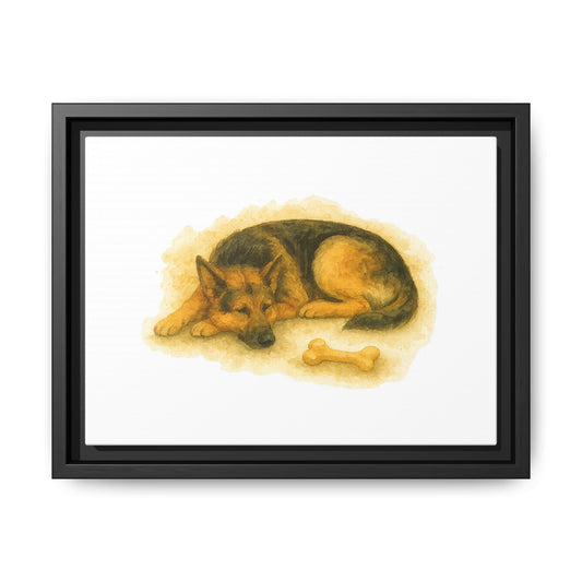 Dog Art Framed Canvas Print, German Shephard, Pet Decor for Dog Lovers, Wall Art for Home, Perfect Gift for Dog Owners, Animal Lover Decor