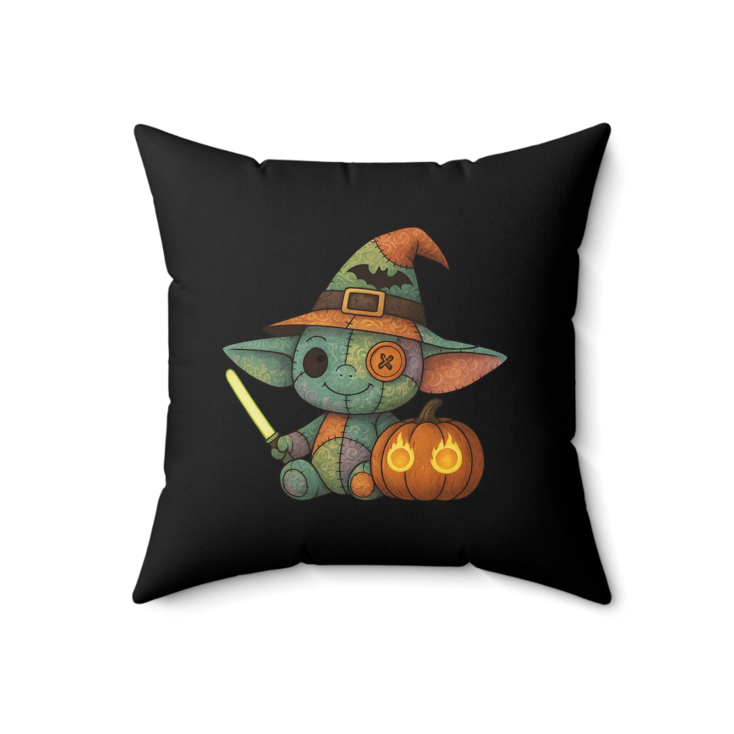 Halloween-Themed Decorative Pillow - Patchwork Baby