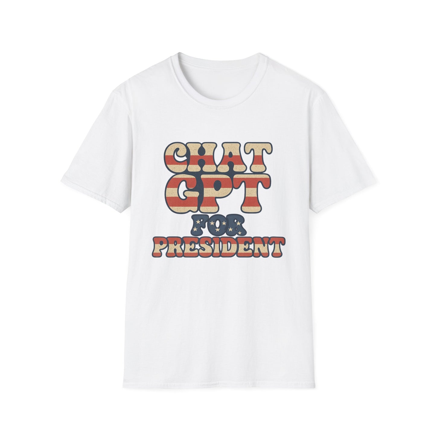 "Chat GPT for President" Softstyle Casual Tee-Shirt