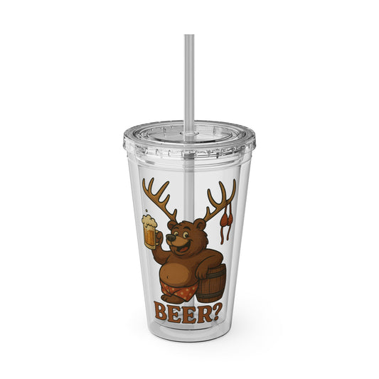 Beer Lover Tumbler Cup, Funny Drinking Cup, Gift for Beer Enthusiasts, Party Accessory, Outdoor Adventures