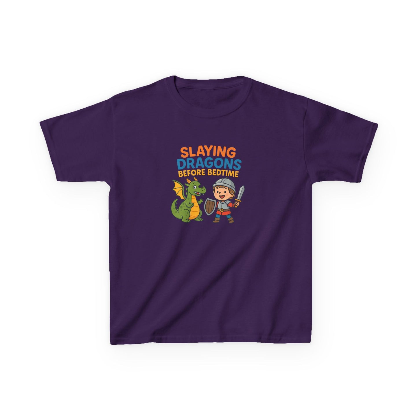 KIDS' "Slaying Dragons Before Bedtime" Fun and Adventurous T-Shirt