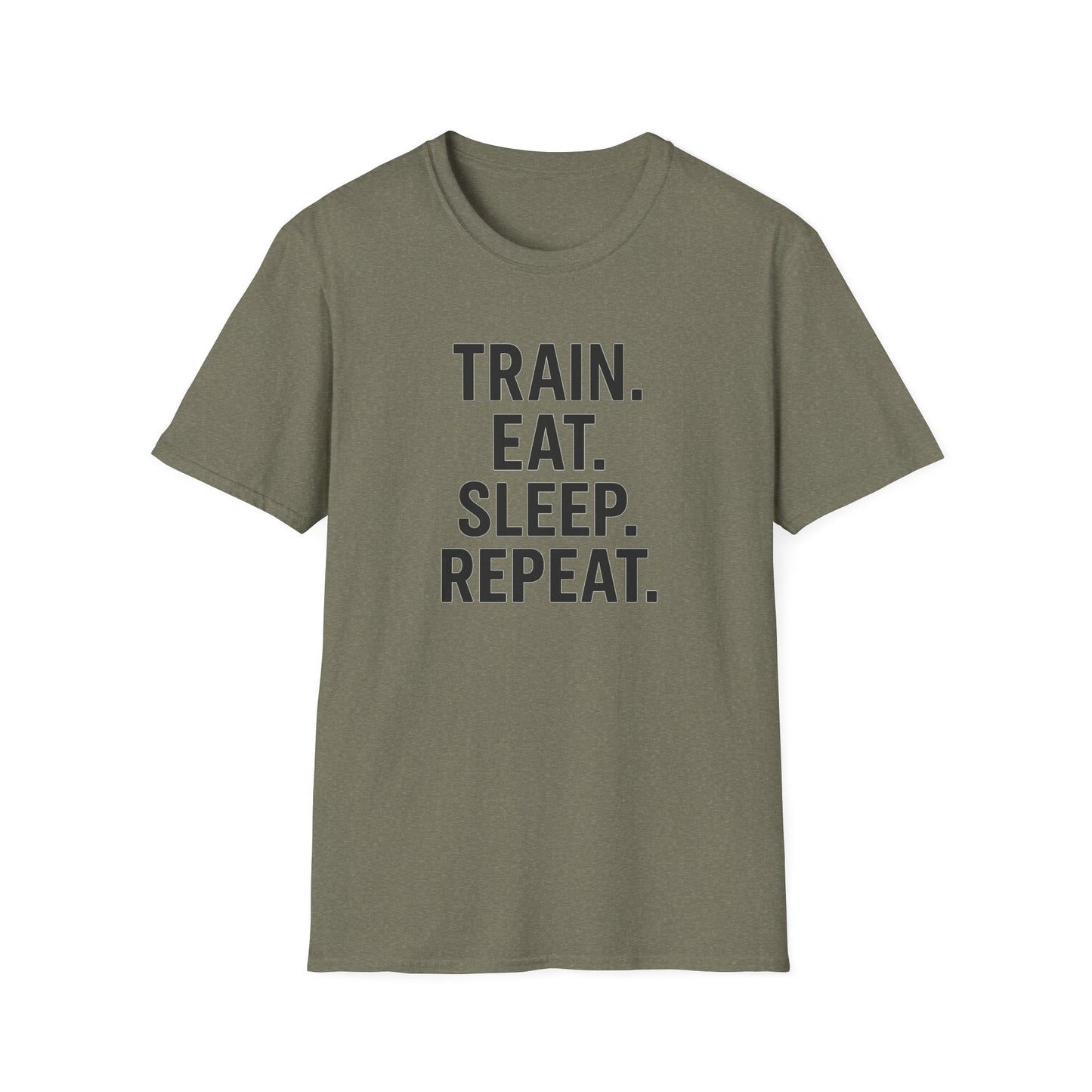Grit Forge Athletics - Train Eat Sleep Repeat Motivational Fitness Tee-Shirt
