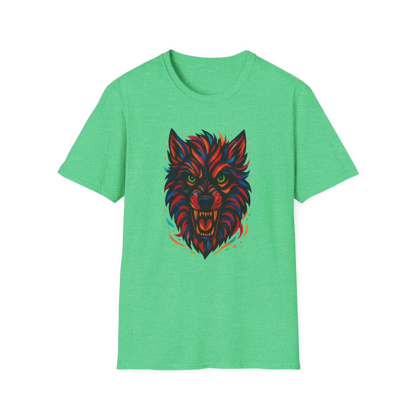 Colorful Werewolf Graphic Halloween Tee-Shirt