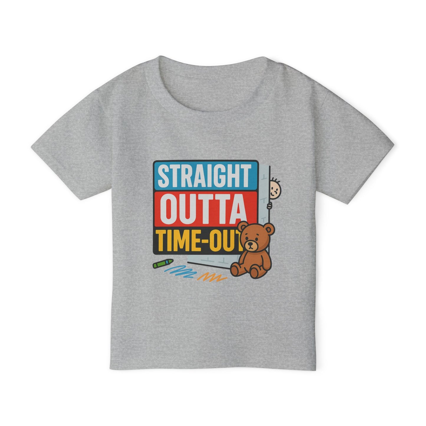 TODDLER's T "Straight Outta Time-Out" Comedic Tee-Shirt