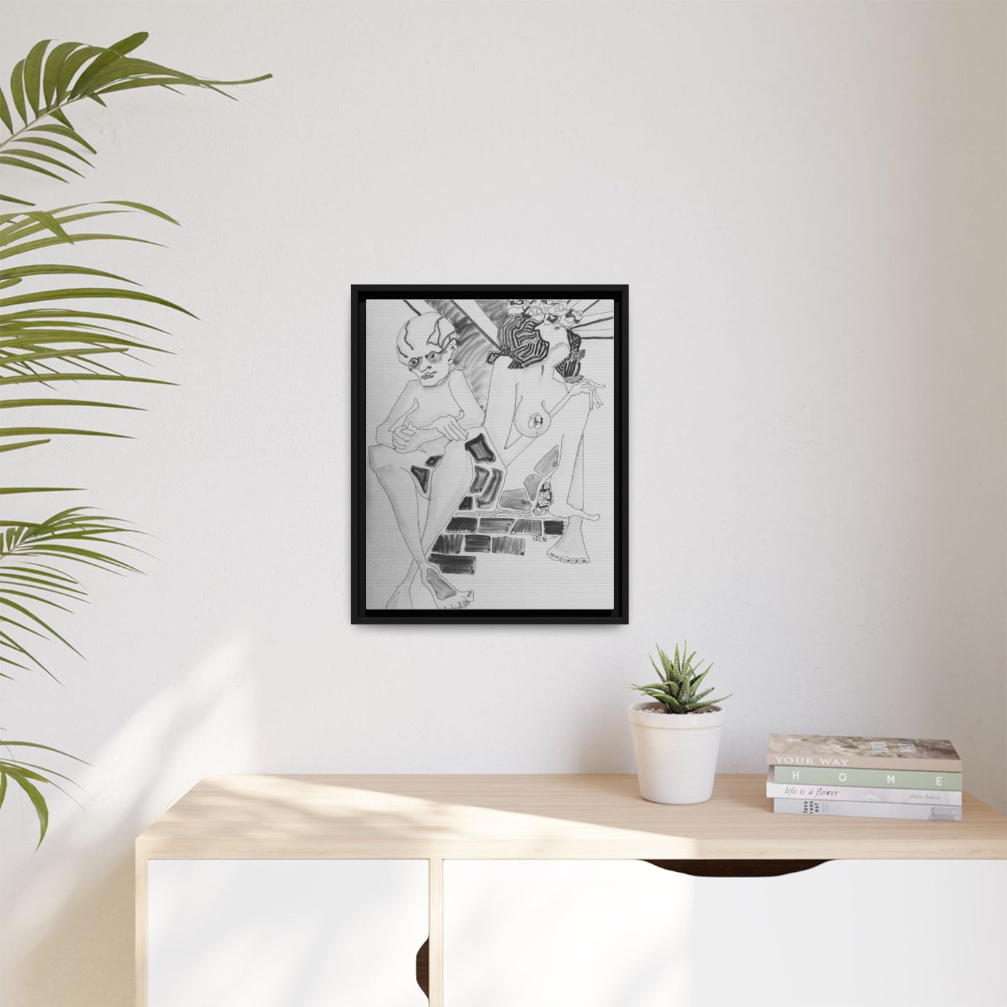 Authentic 1960s Pen & In Artwork - "Quest for a Smile"