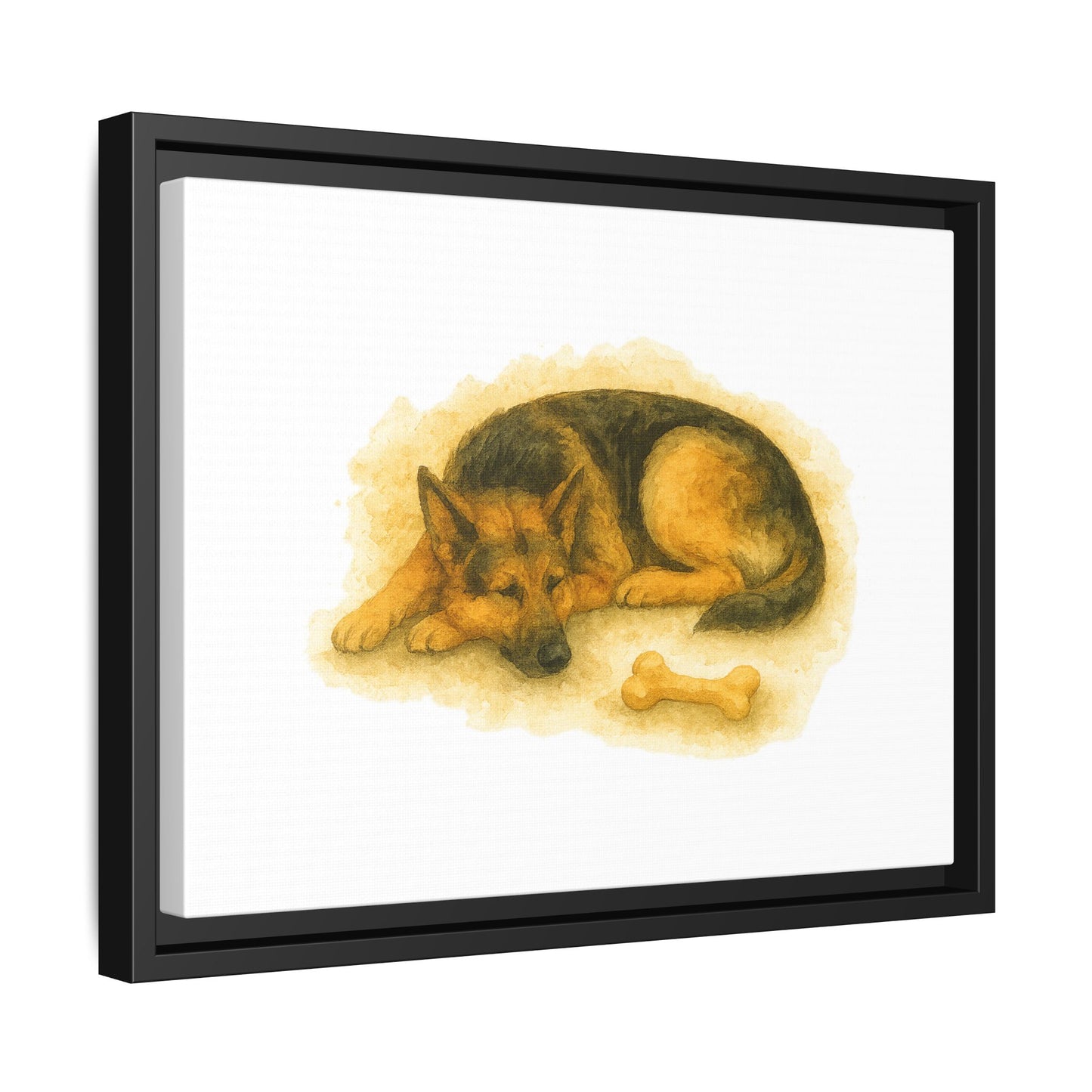 Dog Art Framed Canvas Print, German Shephard, Pet Decor for Dog Lovers, Wall Art for Home, Perfect Gift for Dog Owners, Animal Lover Decor