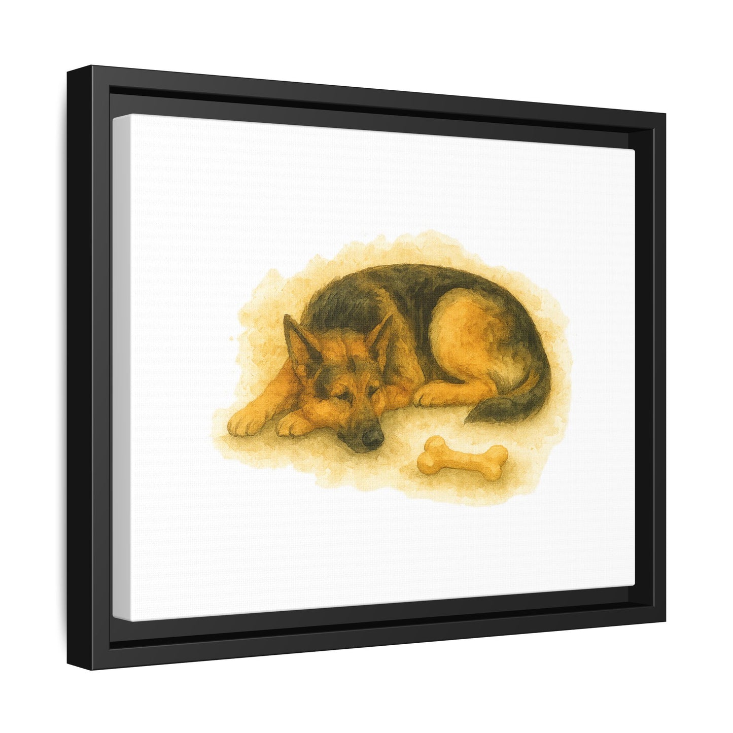 Dog Art Framed Canvas Print, German Shephard, Pet Decor for Dog Lovers, Wall Art for Home, Perfect Gift for Dog Owners, Animal Lover Decor