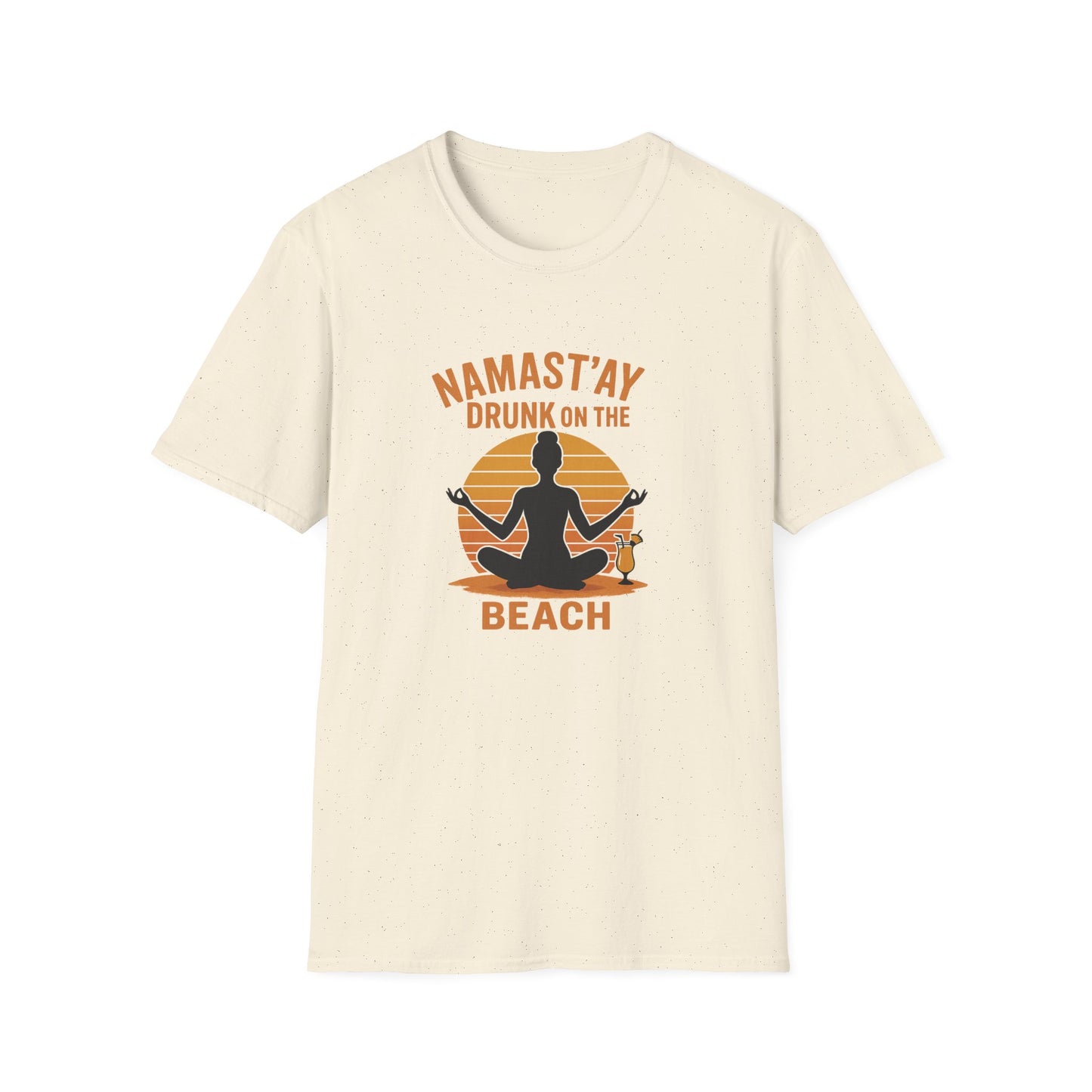 "Namast'ay Drunk on the Beach" Comedic Party Tee-Shirt