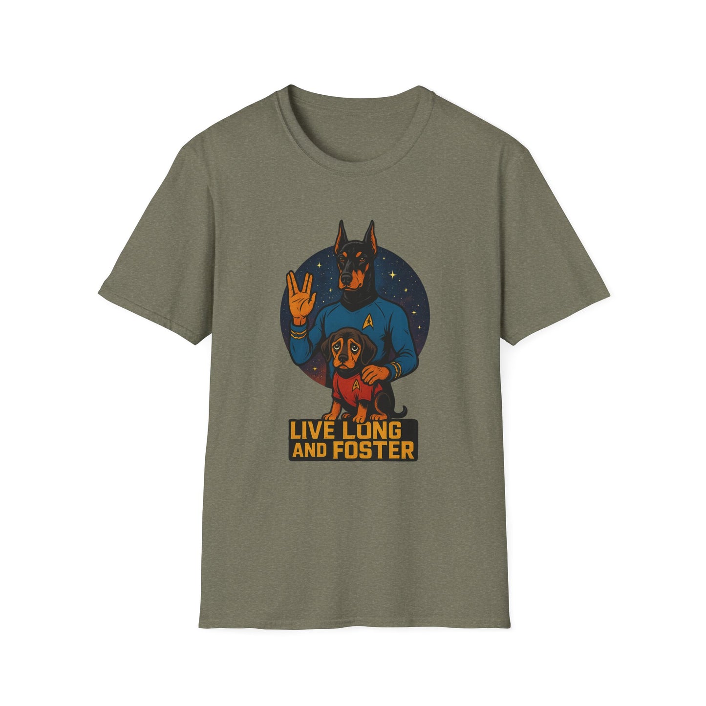 "Live Long and Foster" Dog Lover's Inspirational Tee-Shirt for Him or Her