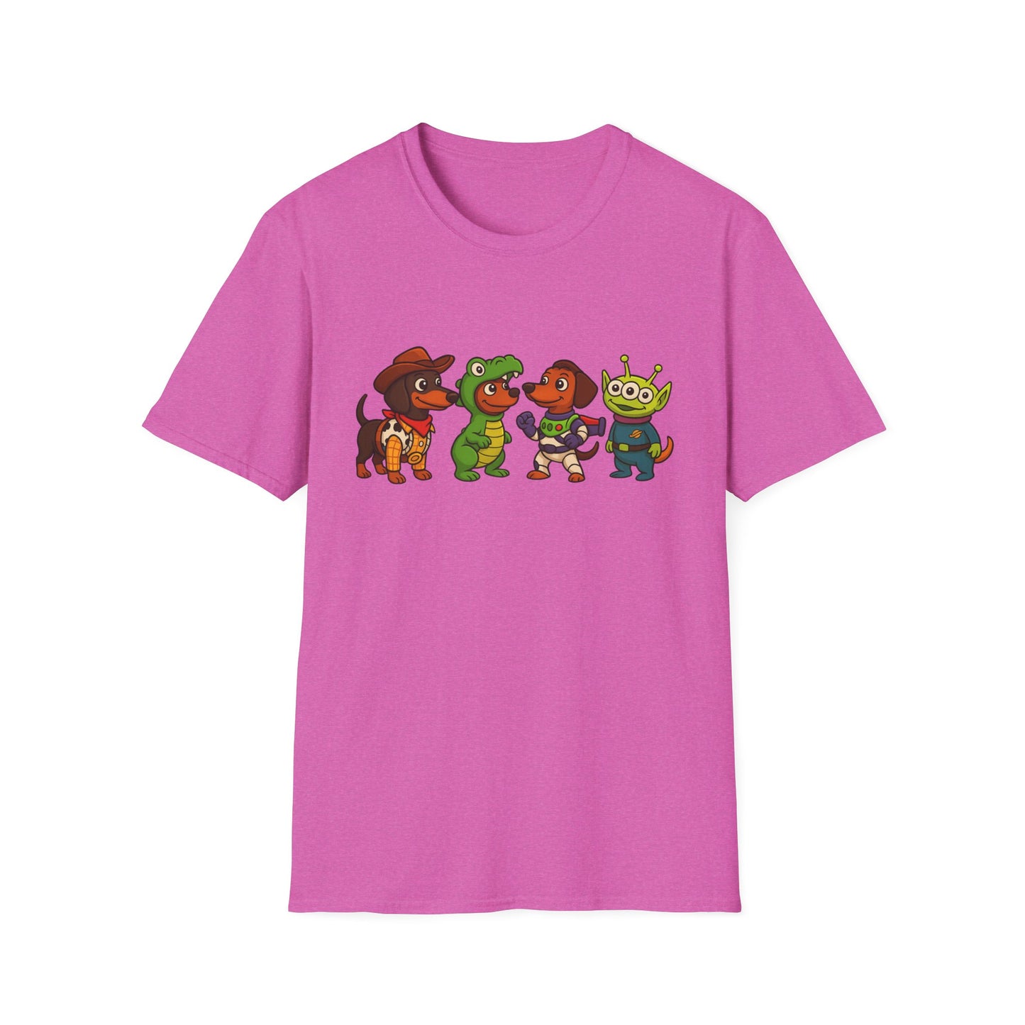 Cute Dachshund Halloween Cartoon Ensemble Tee Shirt