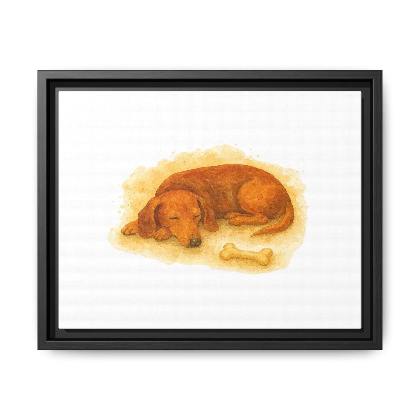 Cozy Dog Art Print, Dachshund, Framed Wall Decor, Pet Lover Gift, Dog Decor, Cute Dog Artwork, Home Gallery Decoration