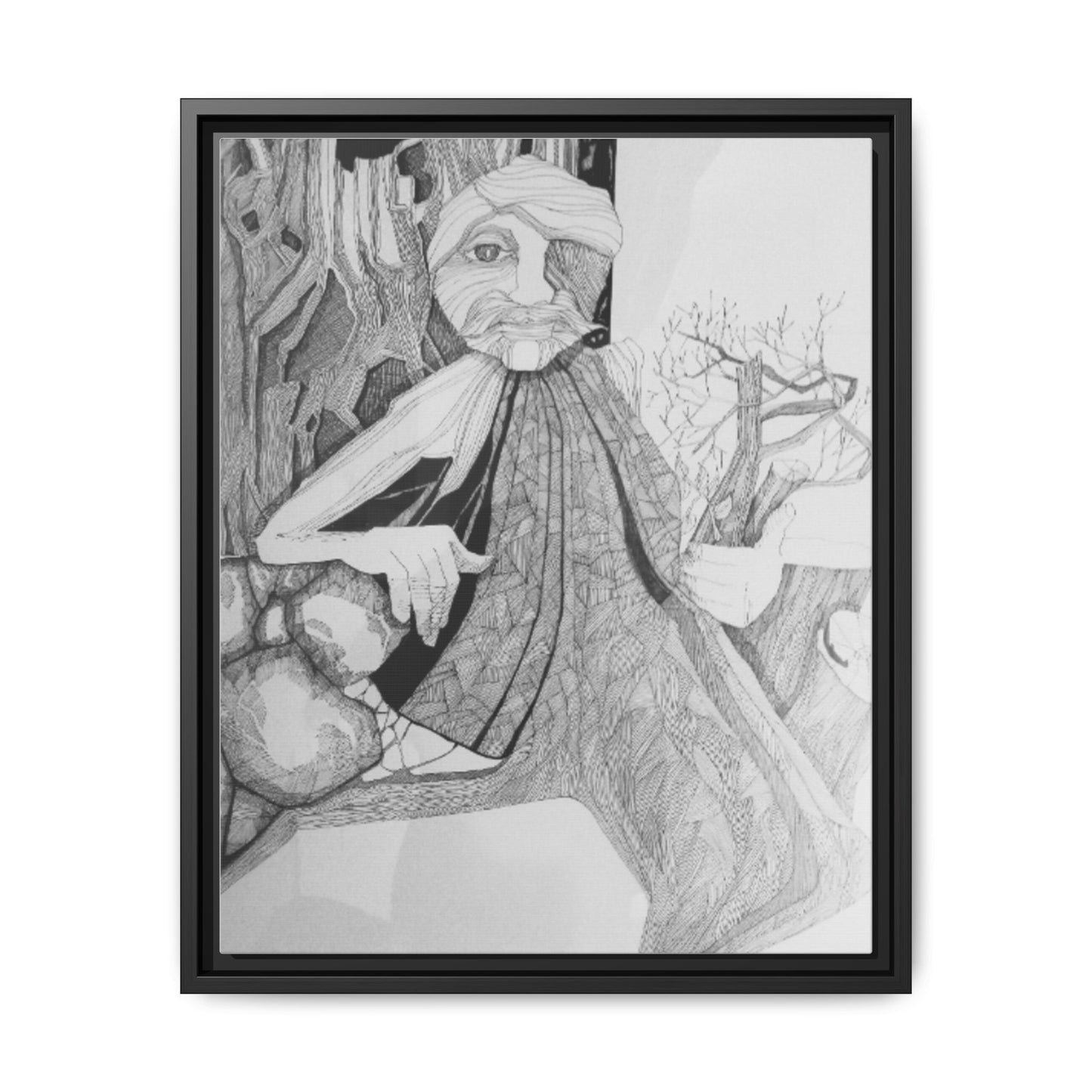 Authentic 1960s Creative Pen and Ink Artwork - "Entmoot"