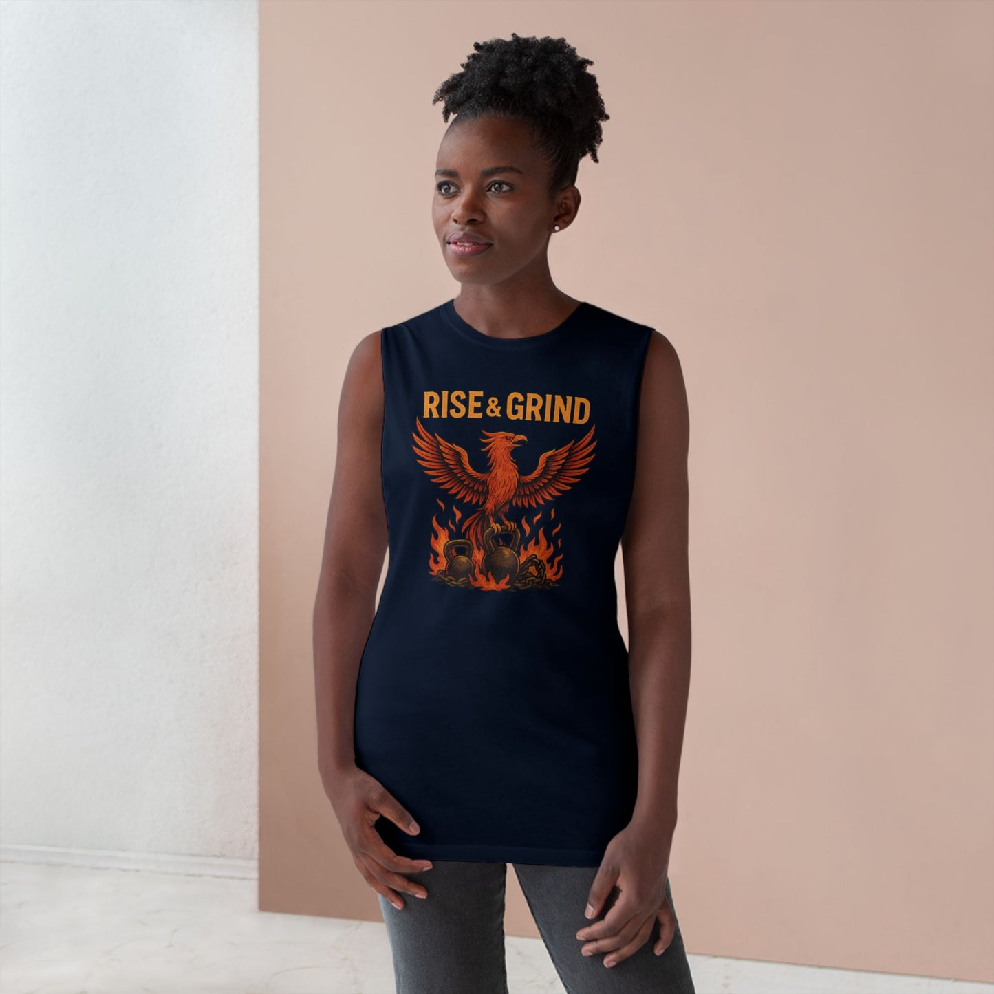 Grit Forge Athletics - "Rise & Grind" Phoenix Tank Top for Him or Her