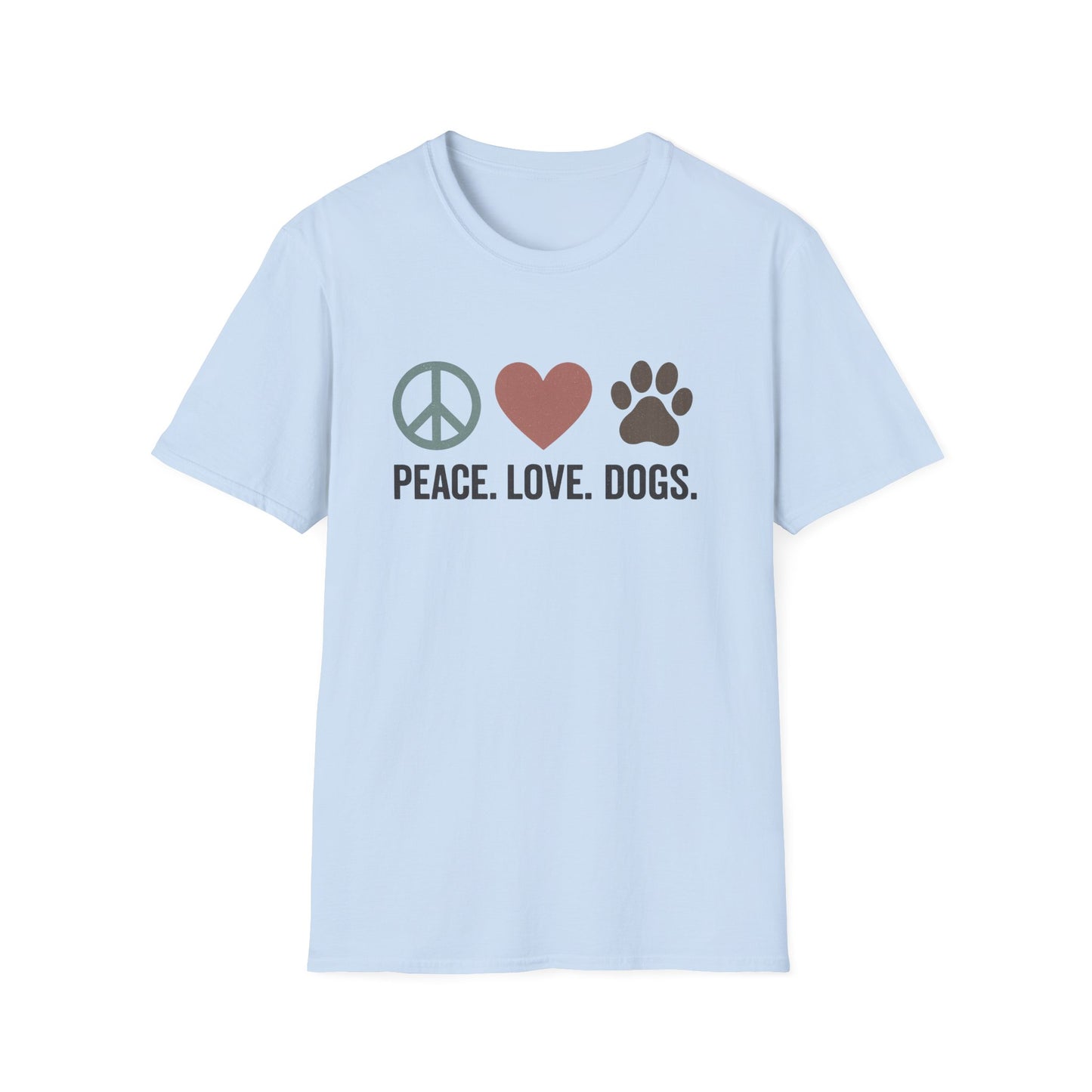 "Peace Love Dogs" Cute Pet Lover's Tee