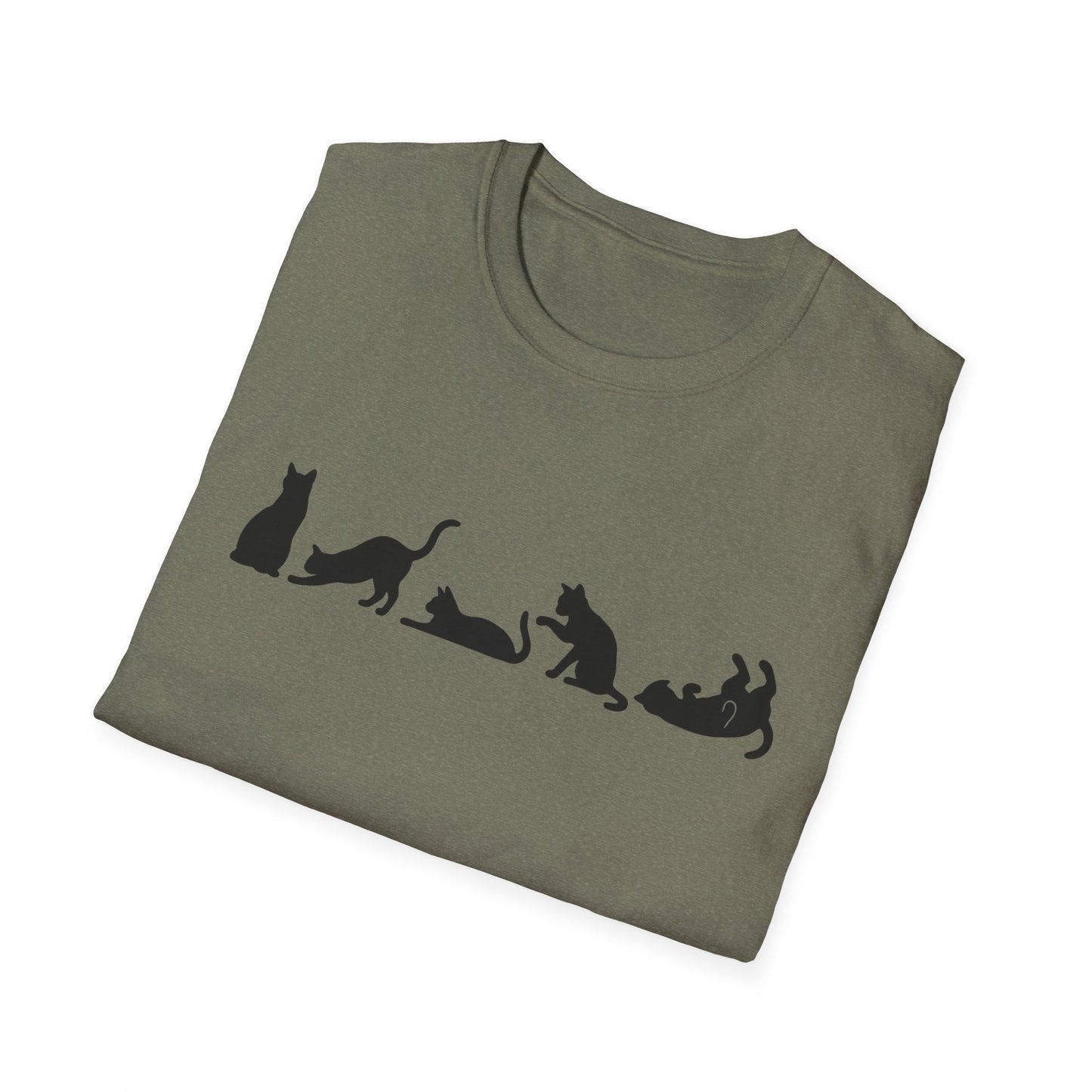 Halloween Cat Lover's Cat Silhouette Softstyle Tee-Shirt