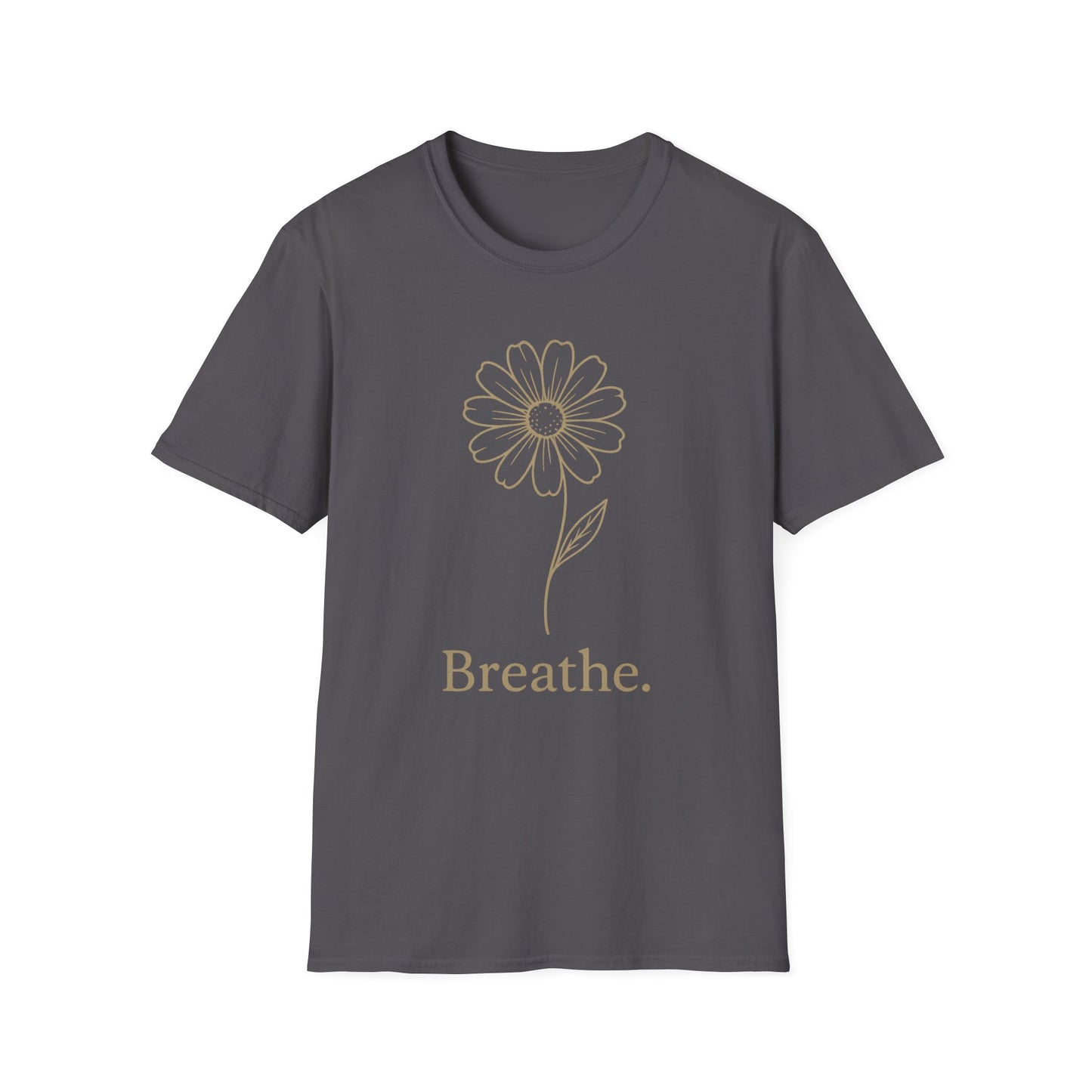 Breathe Floral Relaxed Fit Inspirational Tee-Shirt