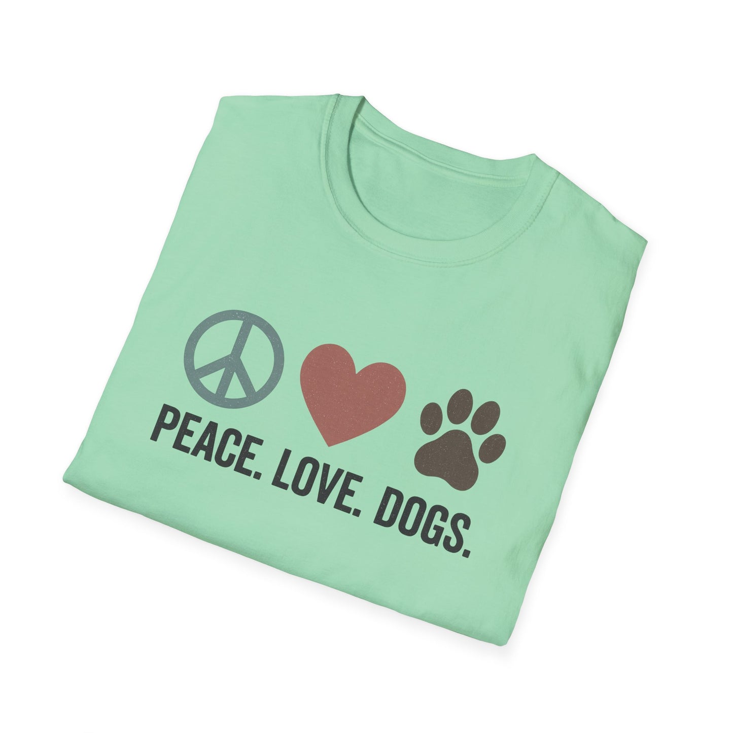 "Peace Love Dogs" Cute Pet Lover's Tee