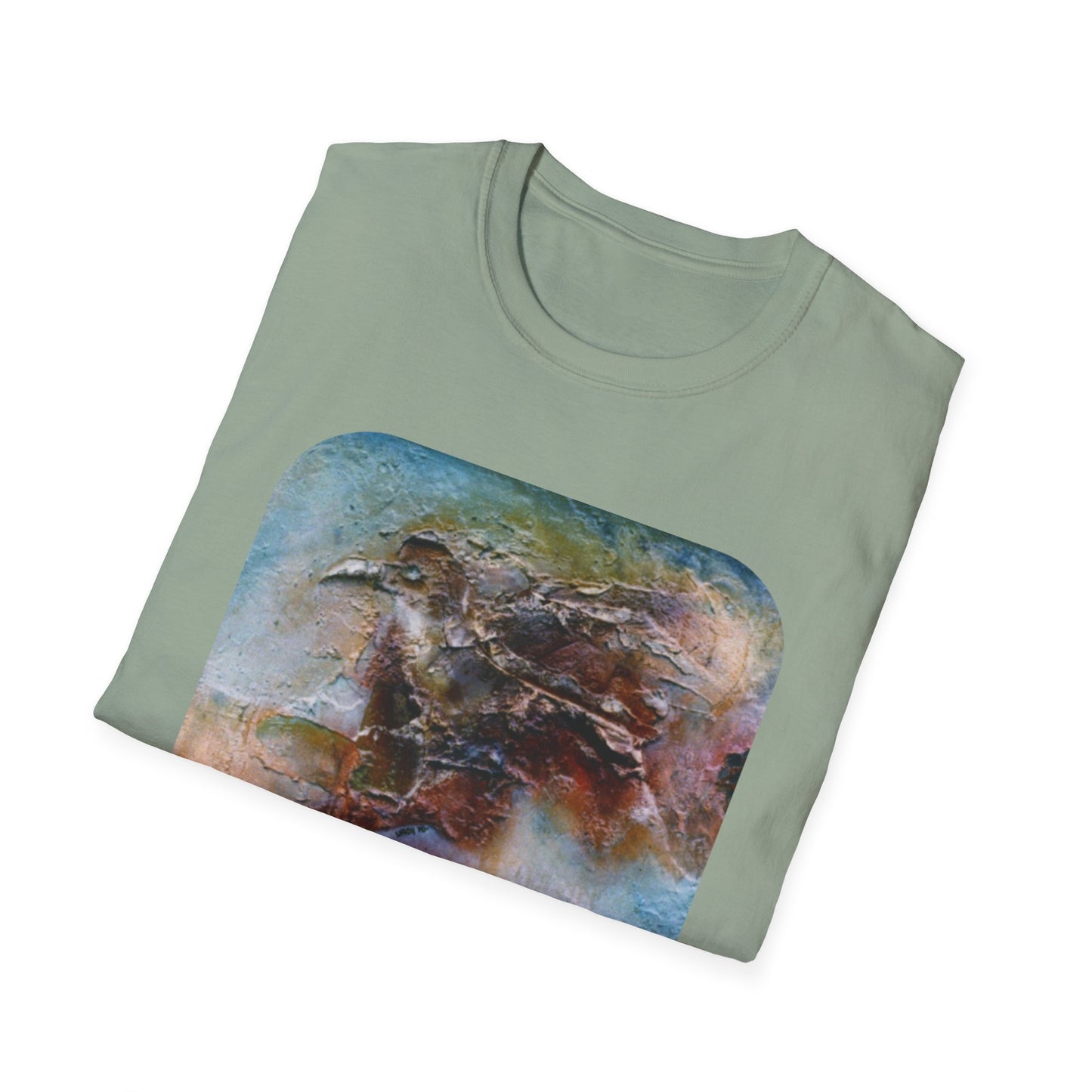 Nature-Inspired Authentic 1960s Painting Print Tee - "Dark Omen"