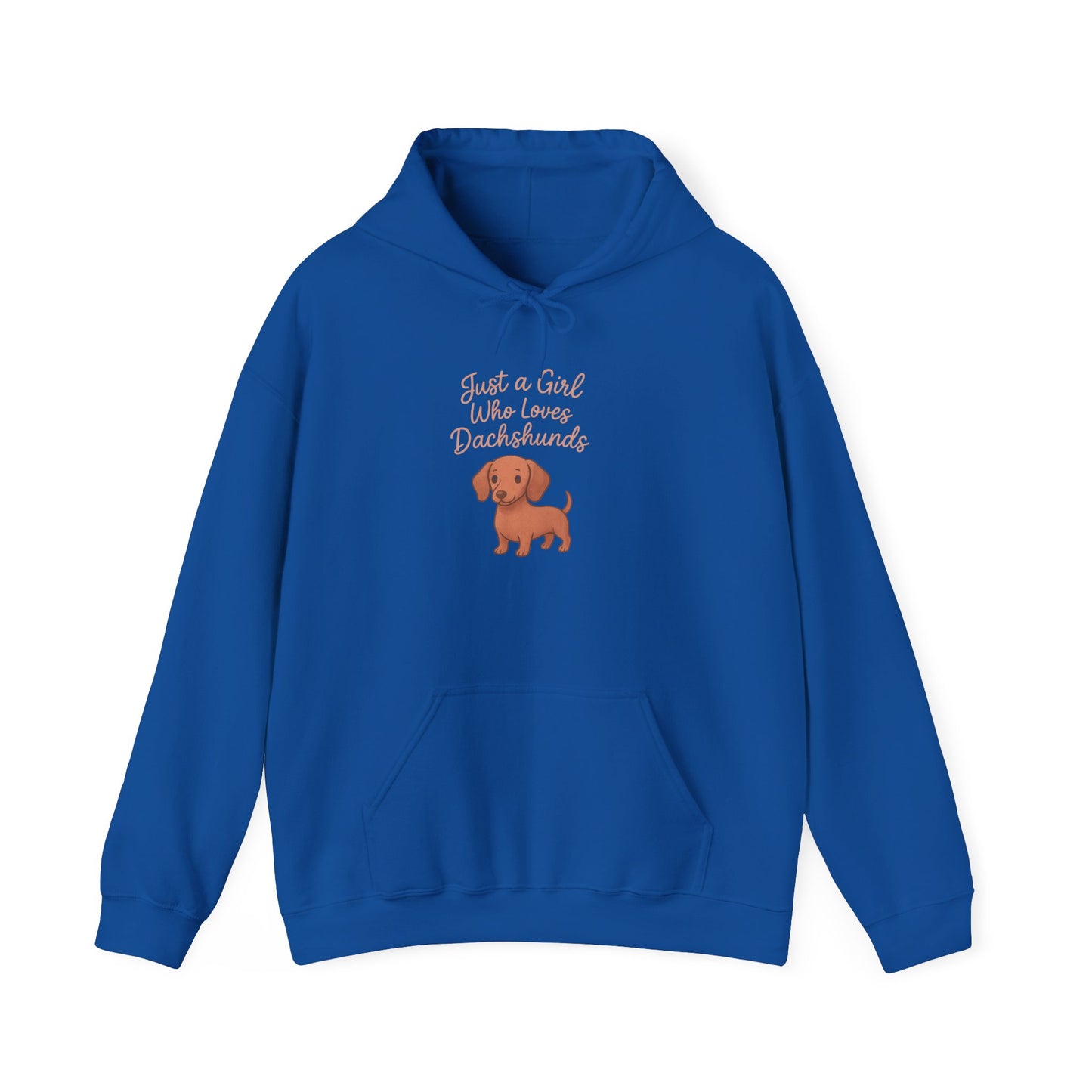 Dachshund Lover Cozy Hoodie - "Just a Girl Who Loves Dachshunds"