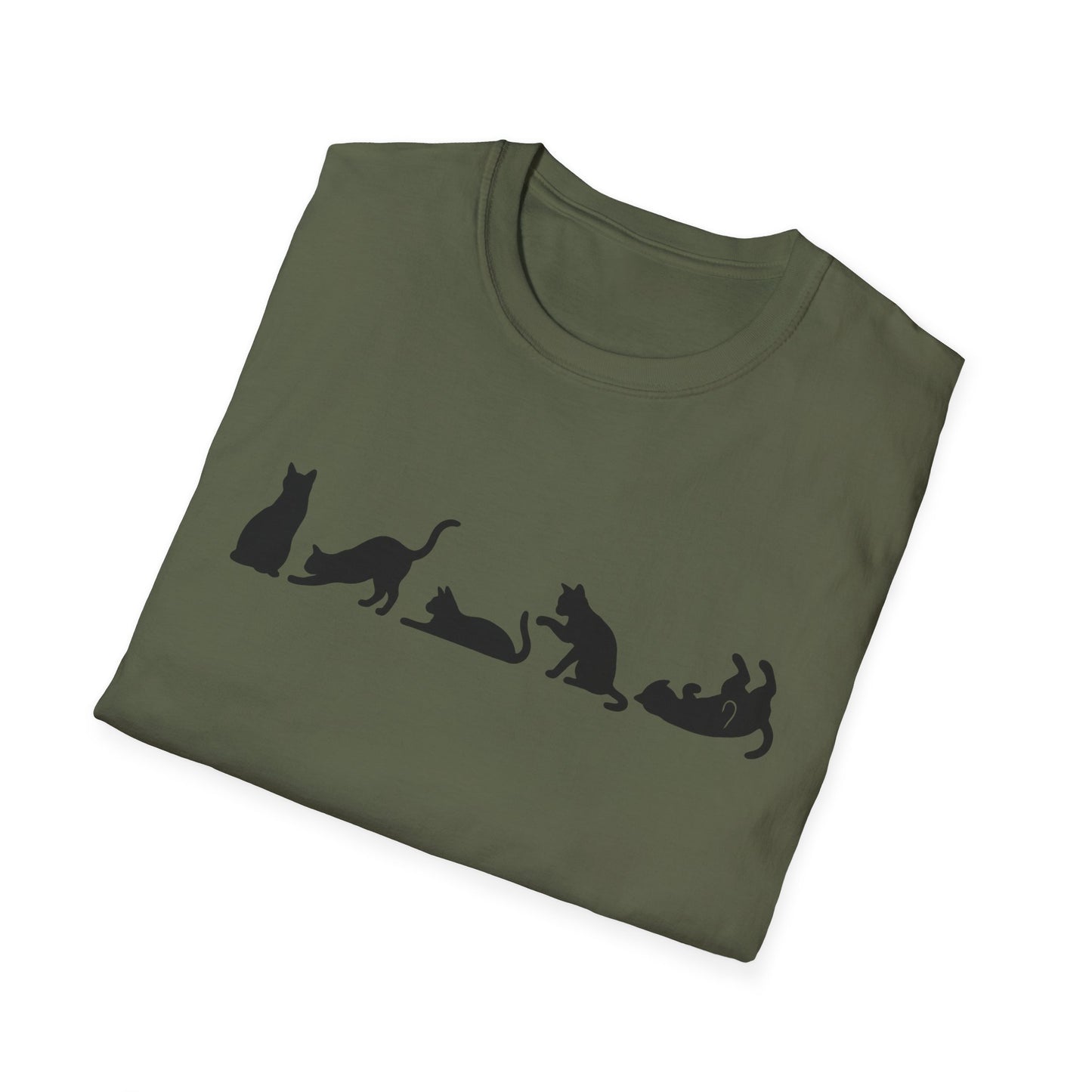 Halloween Cat Lover's Cat Silhouette Softstyle Tee-Shirt
