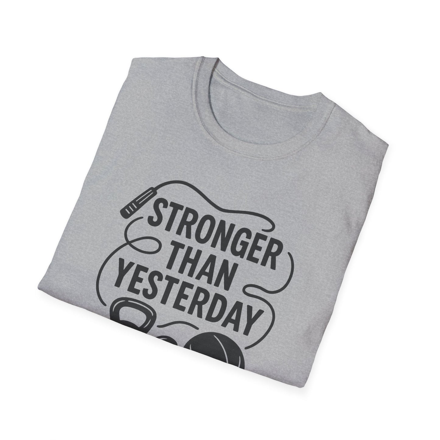 Grit Forge Athletics - "Stronger Than Yesterday" Softstyle Tee-Shirt for Him or Her