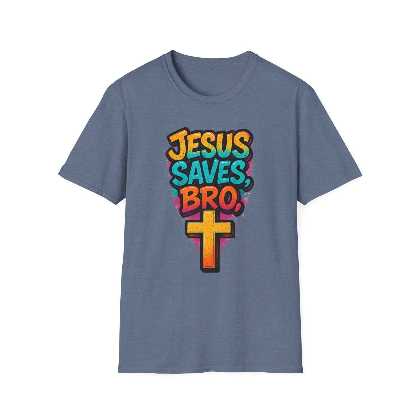 Jesus Saves, Bro Graphic Softstyle Tee-Shirt