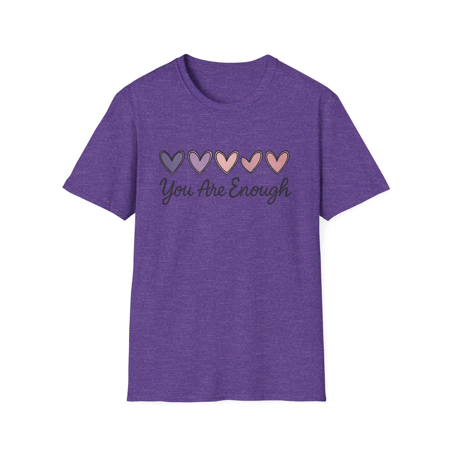 "You Are Enough" Hearts Graphic Women's Softstyle T-Shirt