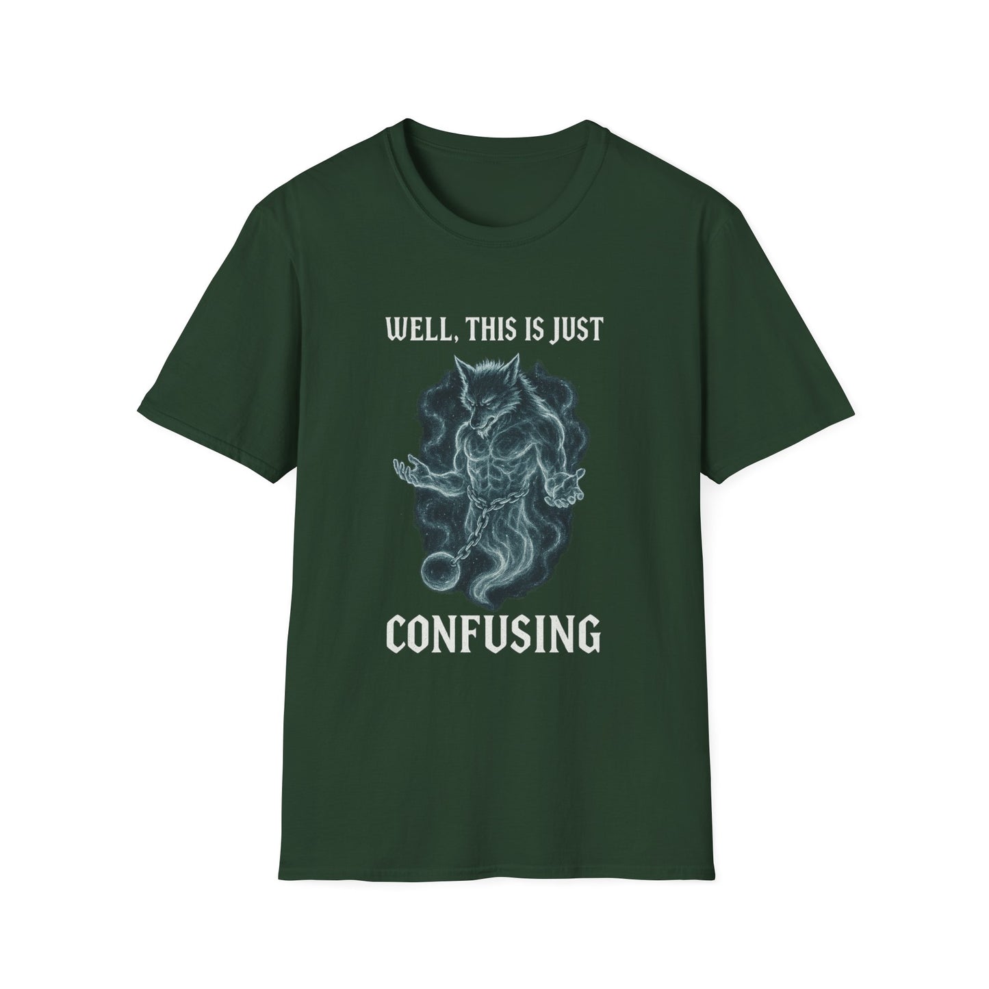Confusing WereGhost Graphic Softstyle Halloween Tee-Shirt