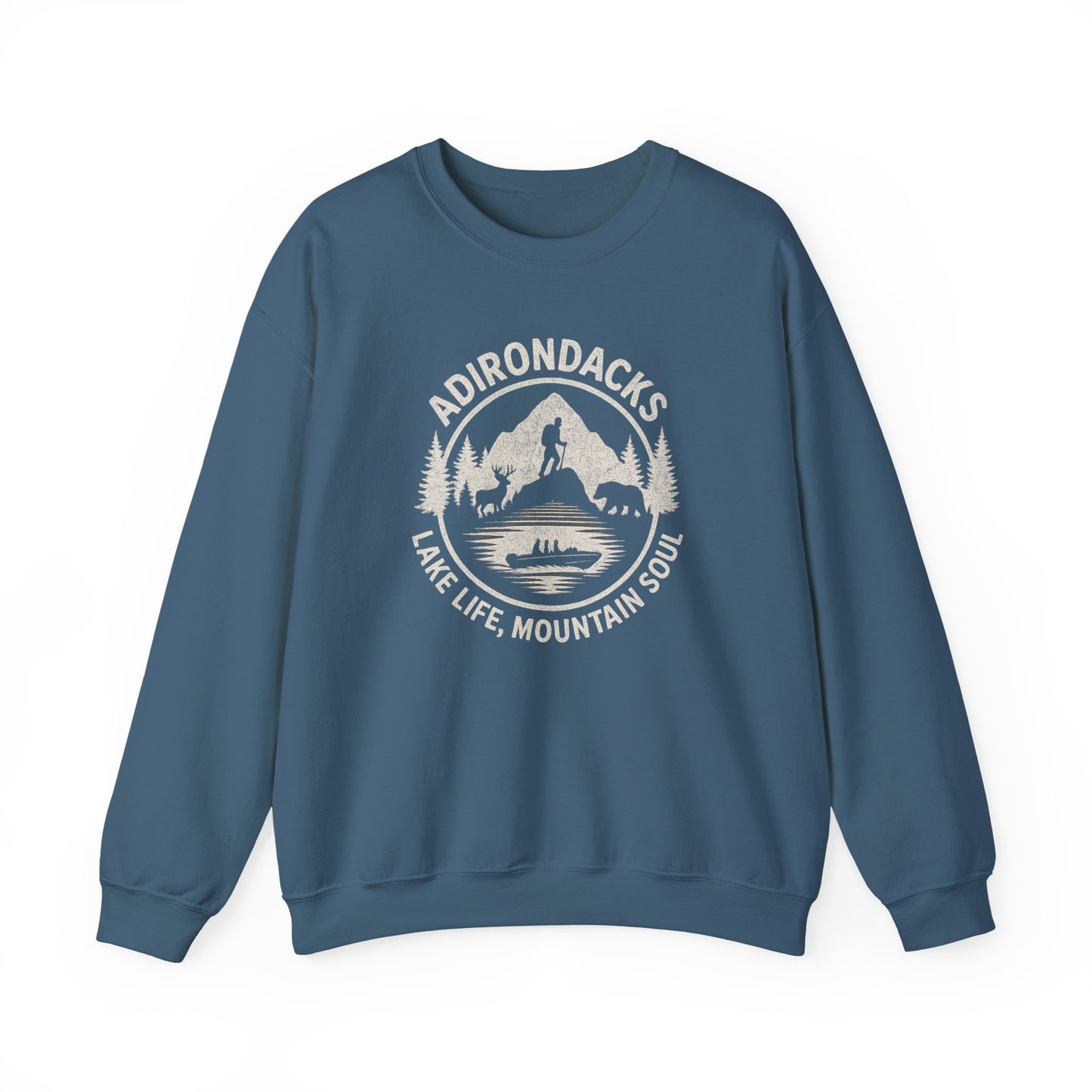 Cozy Adirondack Adventure Sweatshirt - "Lake Life, Mountain Soul"