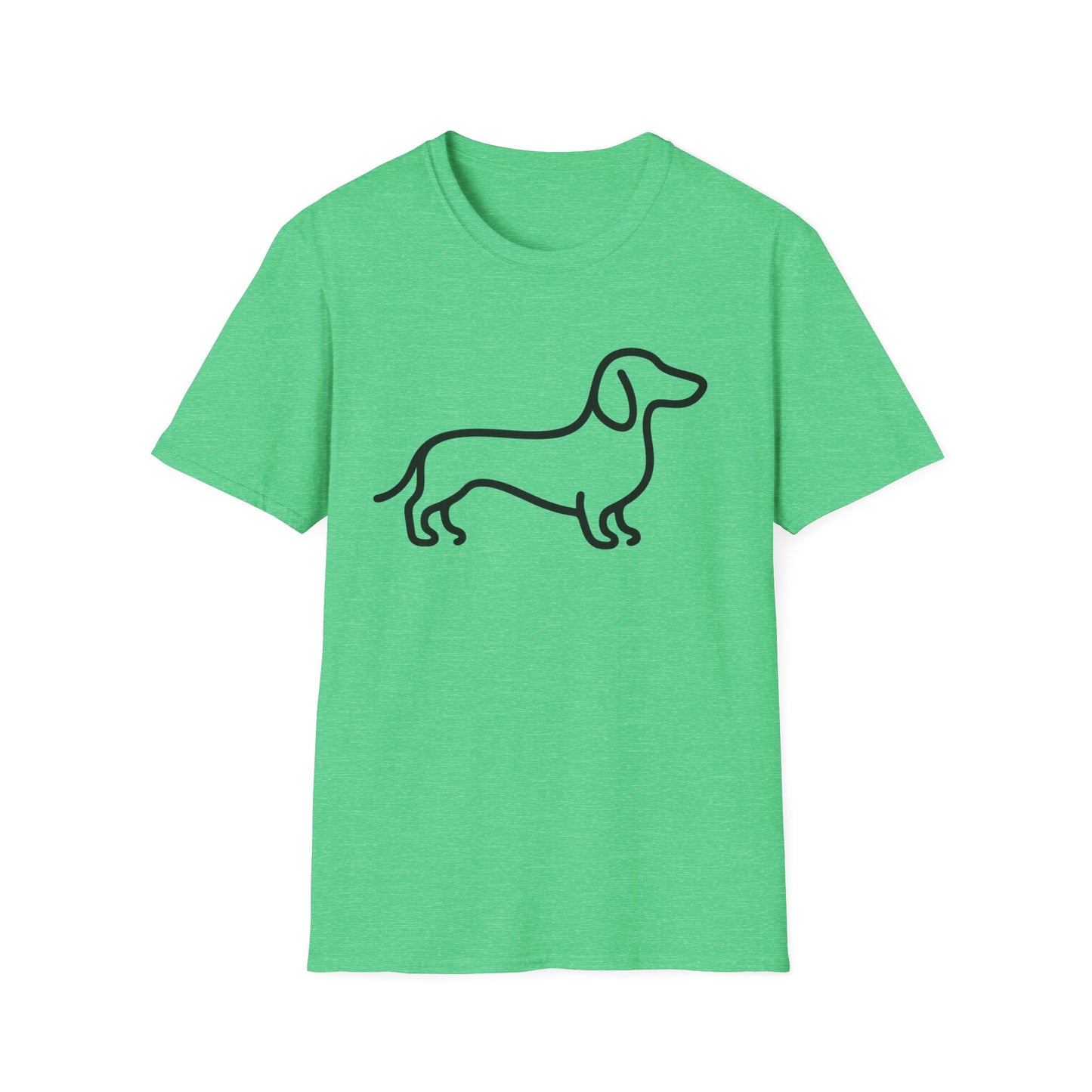 Dachshund Outline Softstyle T-Shirt for Dog Lovers