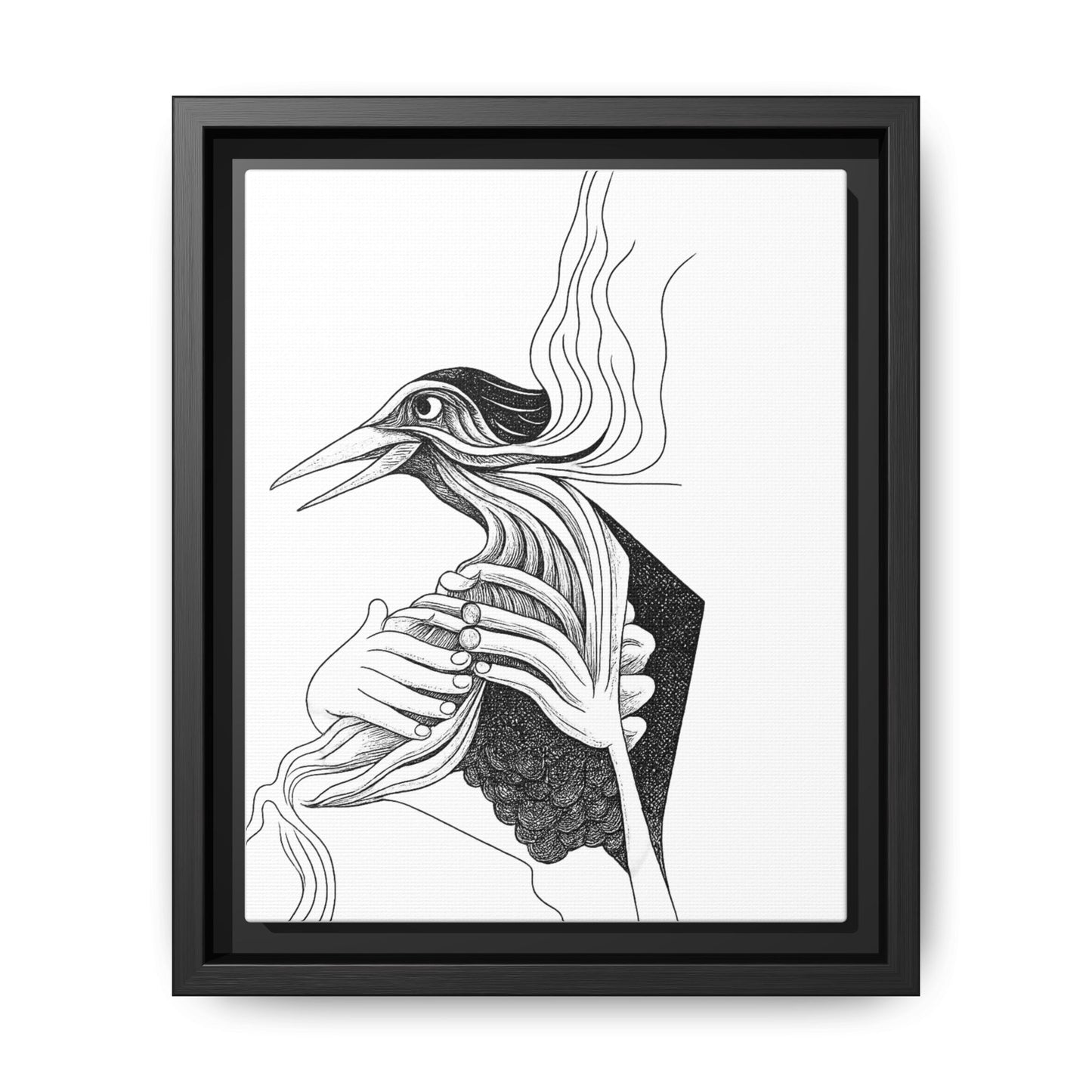 Original 1960s-Era Pen and Ink Print - "Loki's Featherbed"