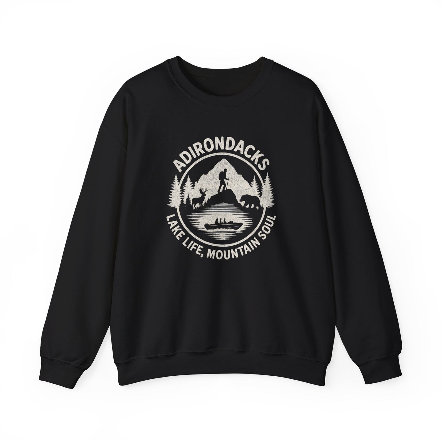 Cozy Adirondack Adventure Sweatshirt - "Lake Life, Mountain Soul"