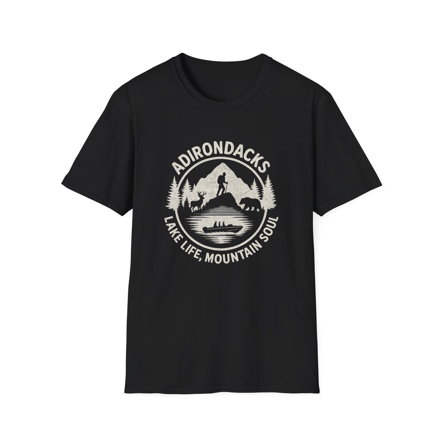 Adirondacks Lake Life Softstyle Tee-Shirt - "Lake Life, Mountain Soul"