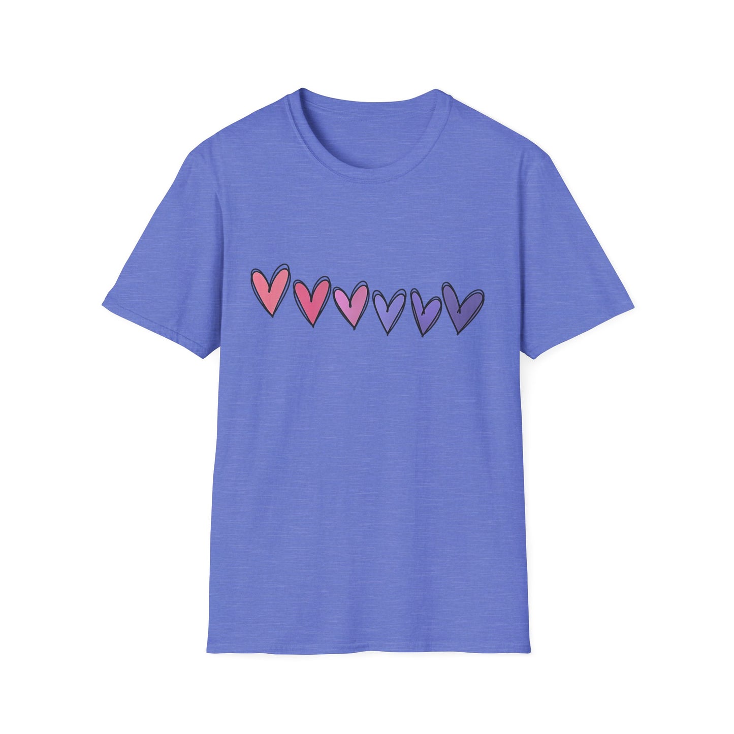 Cute Hearts Graphic Women's Softstyle Tee-Shirt