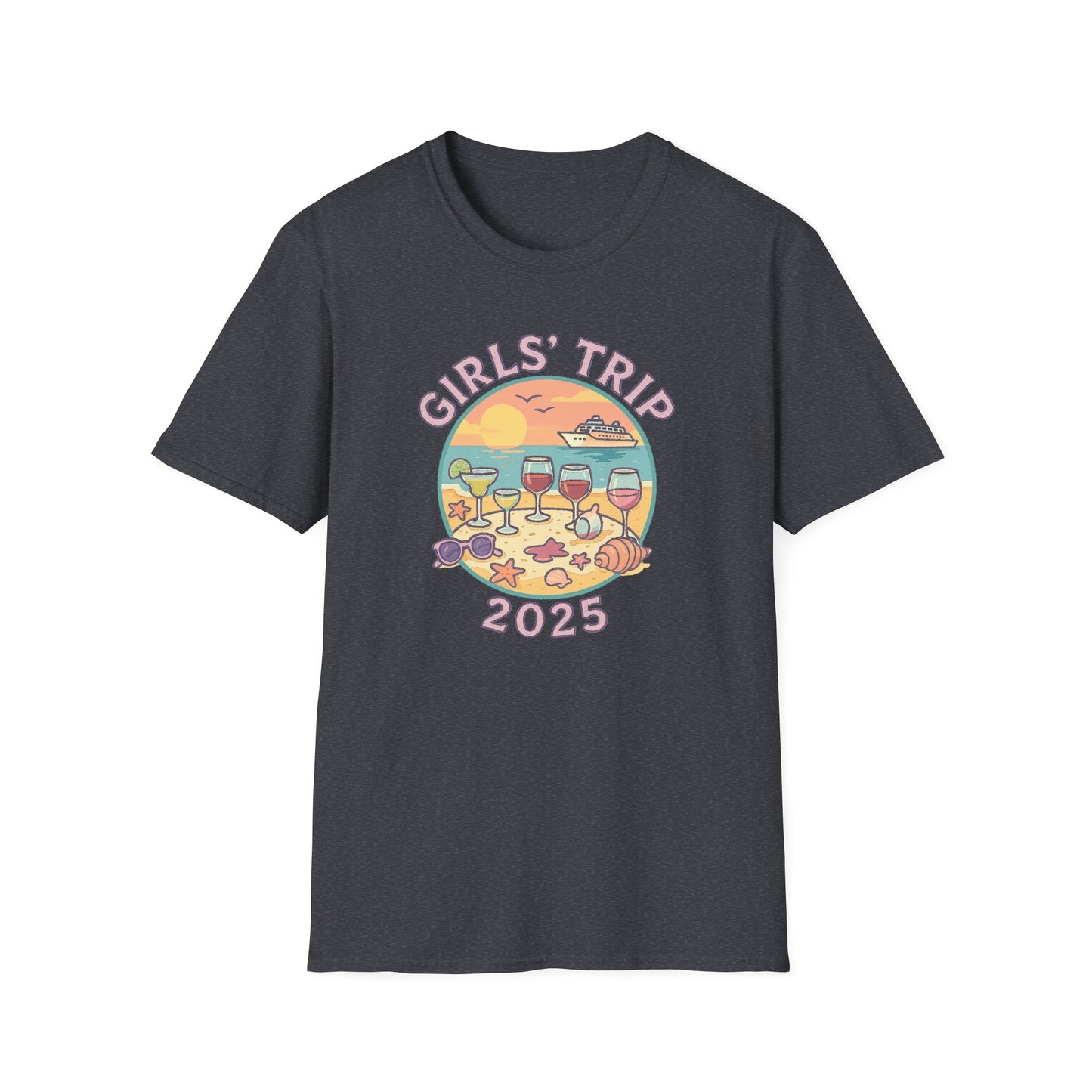 Girls' Trip 2025 Beach Vacation Softstyle Tee-Shirt