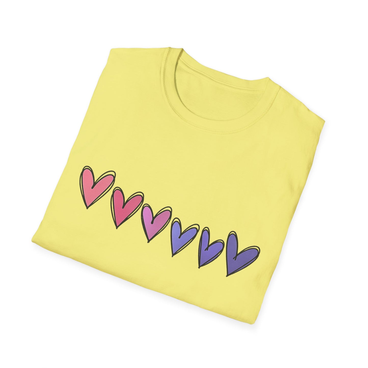 Cute Hearts Graphic Women's Softstyle Tee-Shirt