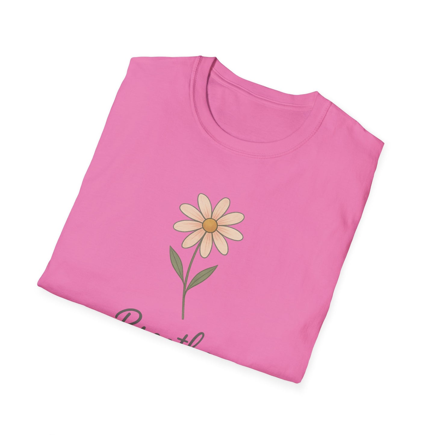Breathe Floral Relaxed Fit Inspirational Tee-Shirt