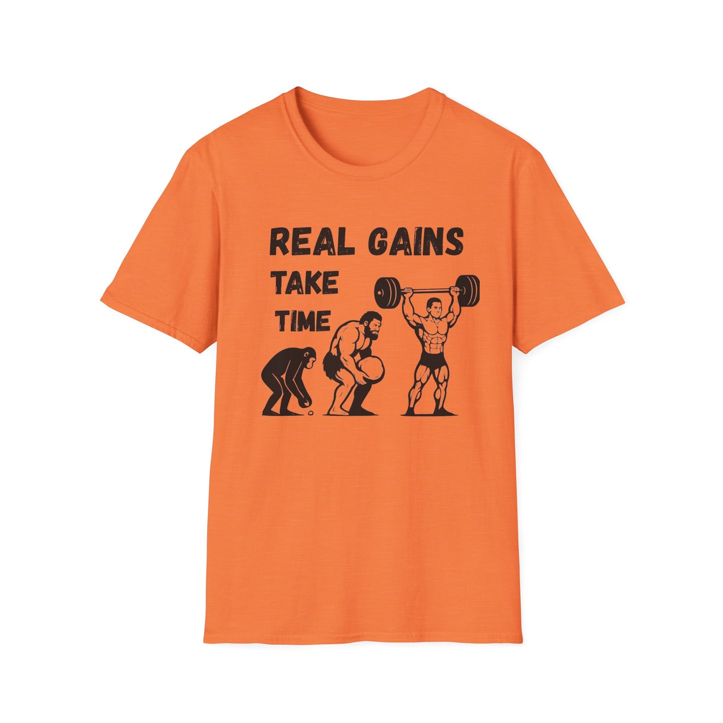 Grit Forge Athletics - "Real Gains Take Time" Motivational Tee