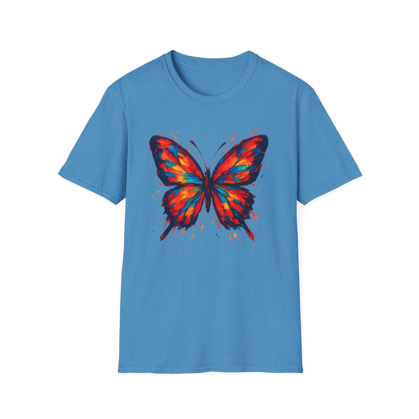 Colorful, Striking Butterfly Graphic Tee-Shirt