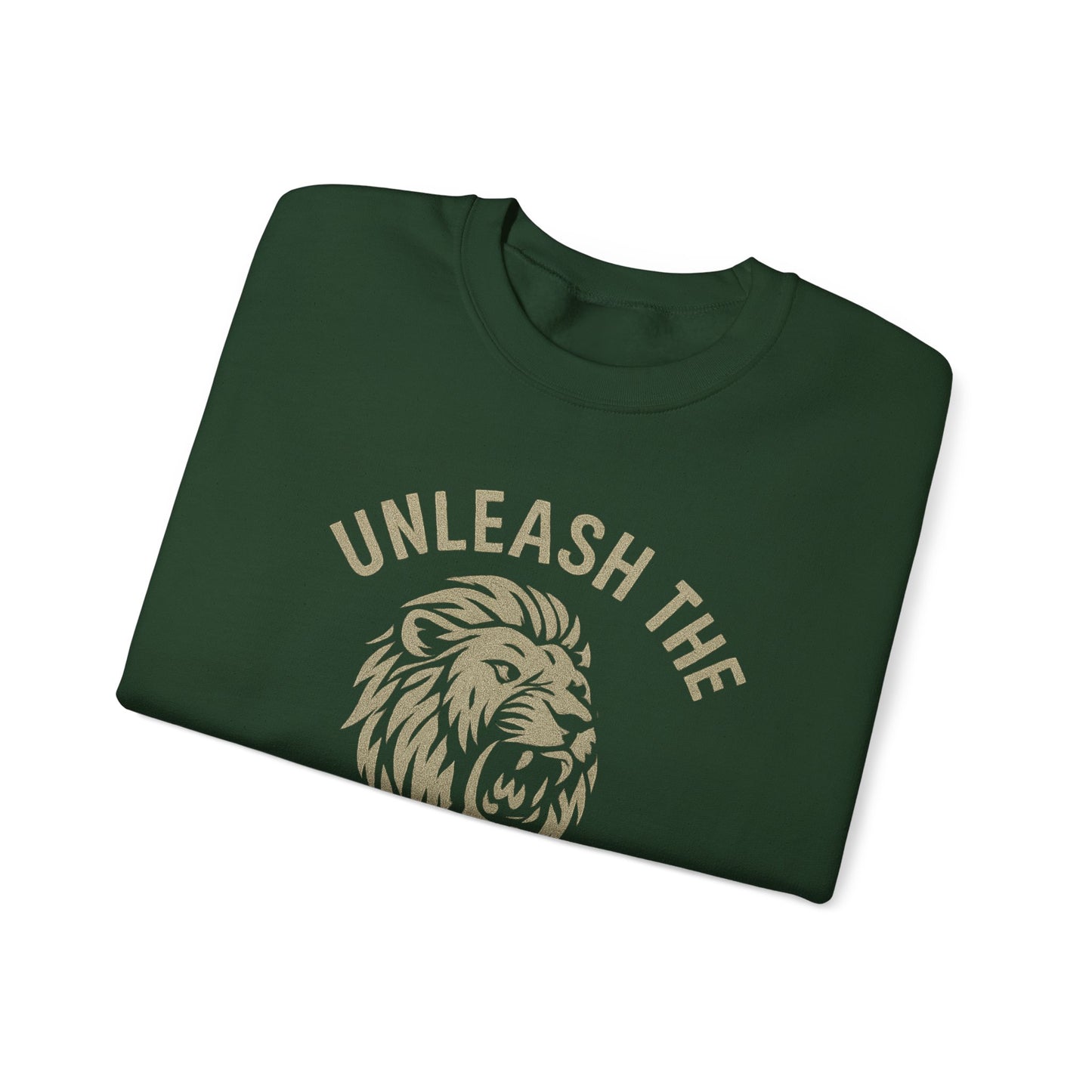 Grit Forge Athletics - Unleash the Beast Motivational Crewneck Sweatshirt