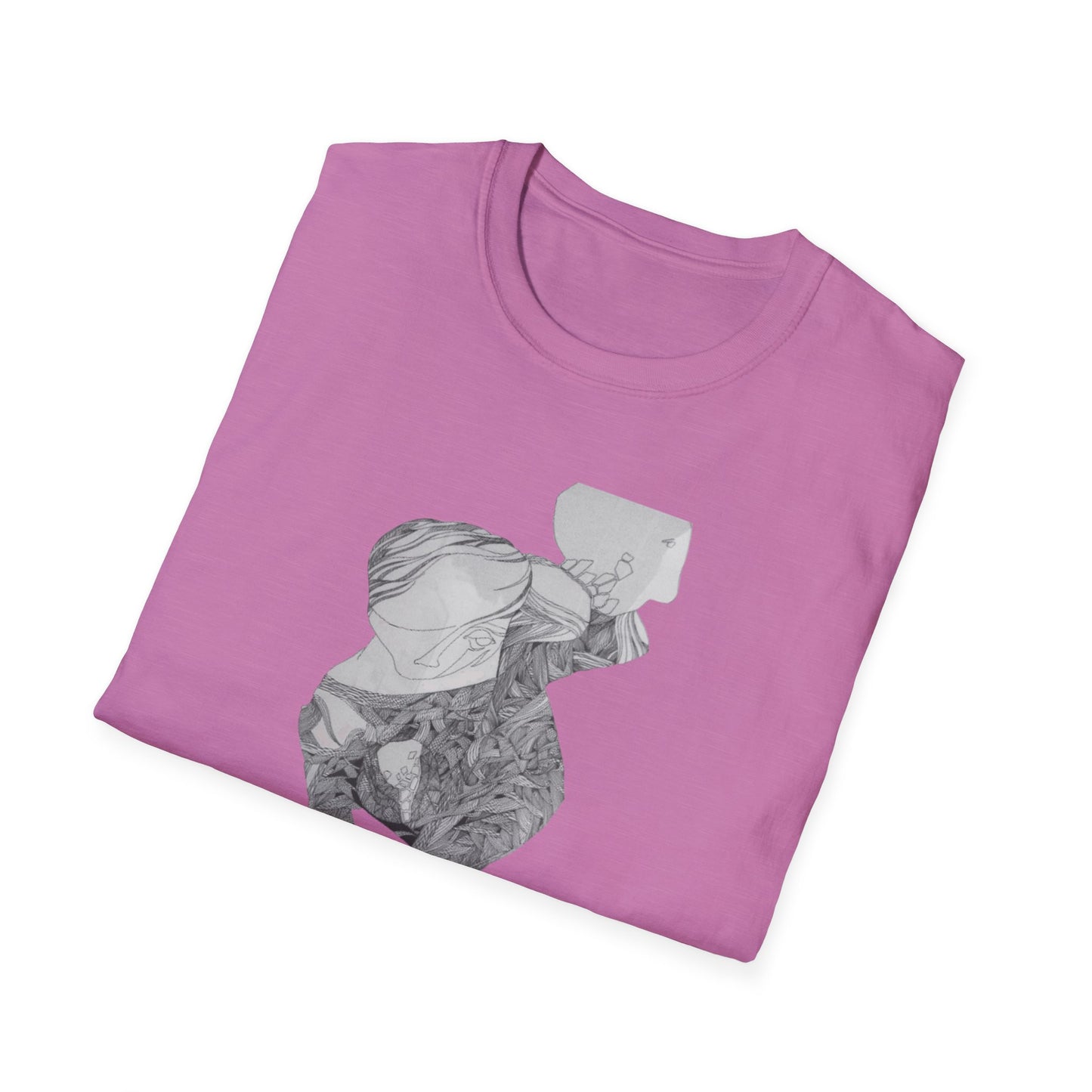 Creative 1960s Pen & Ink Graphic Tee - "Binary"