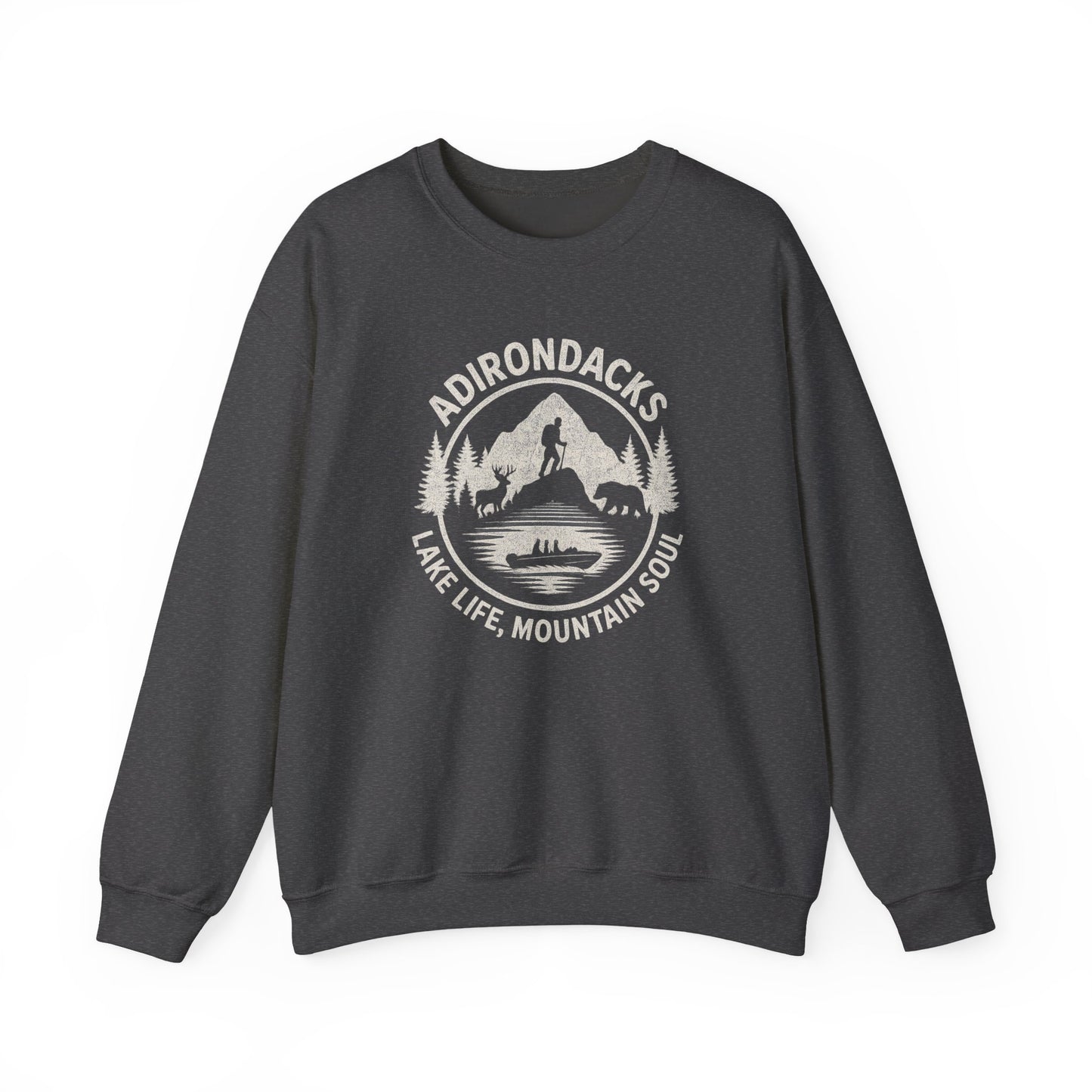 Cozy Adirondack Adventure Sweatshirt - "Lake Life, Mountain Soul"