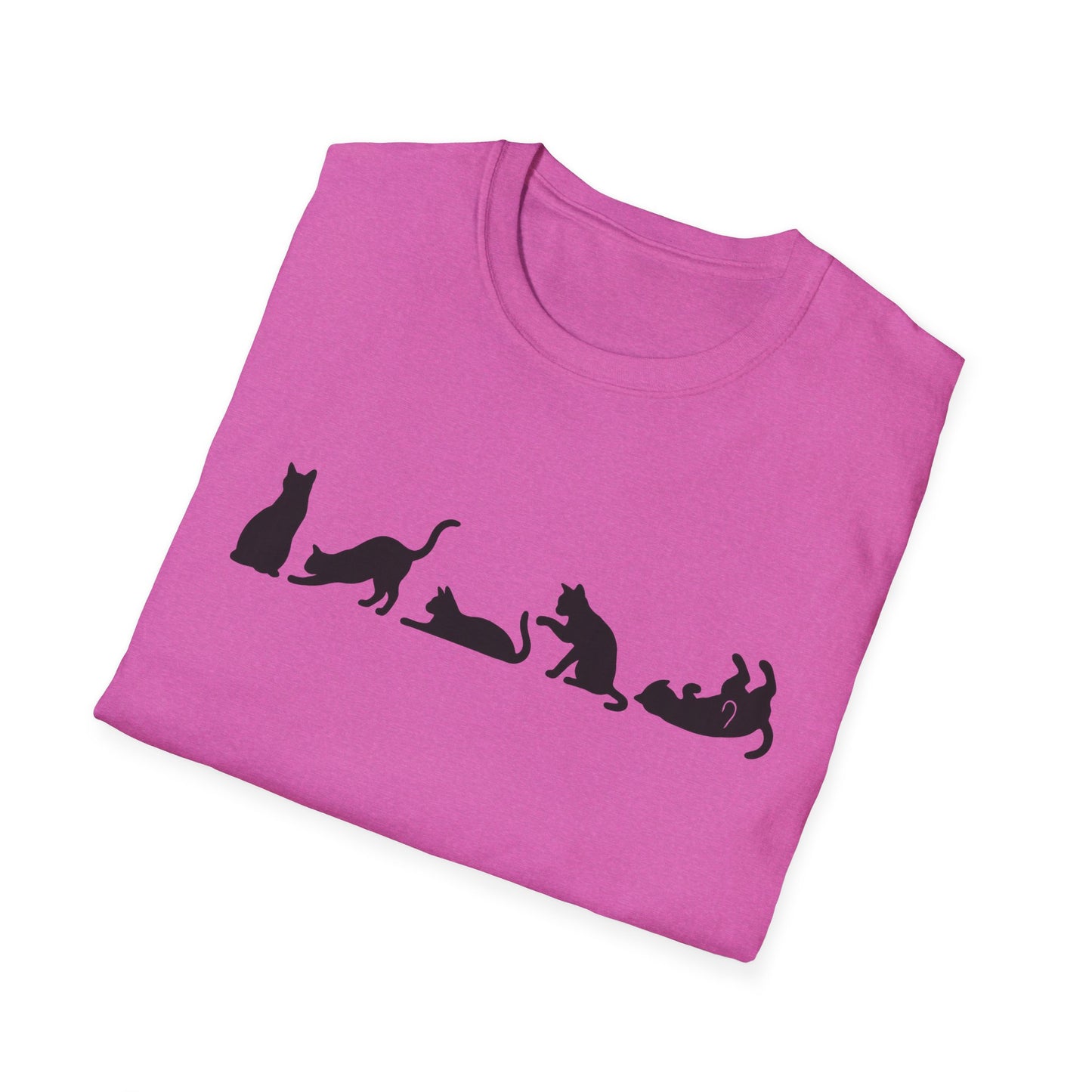 Halloween Cat Lover's Cat Silhouette Softstyle Tee-Shirt