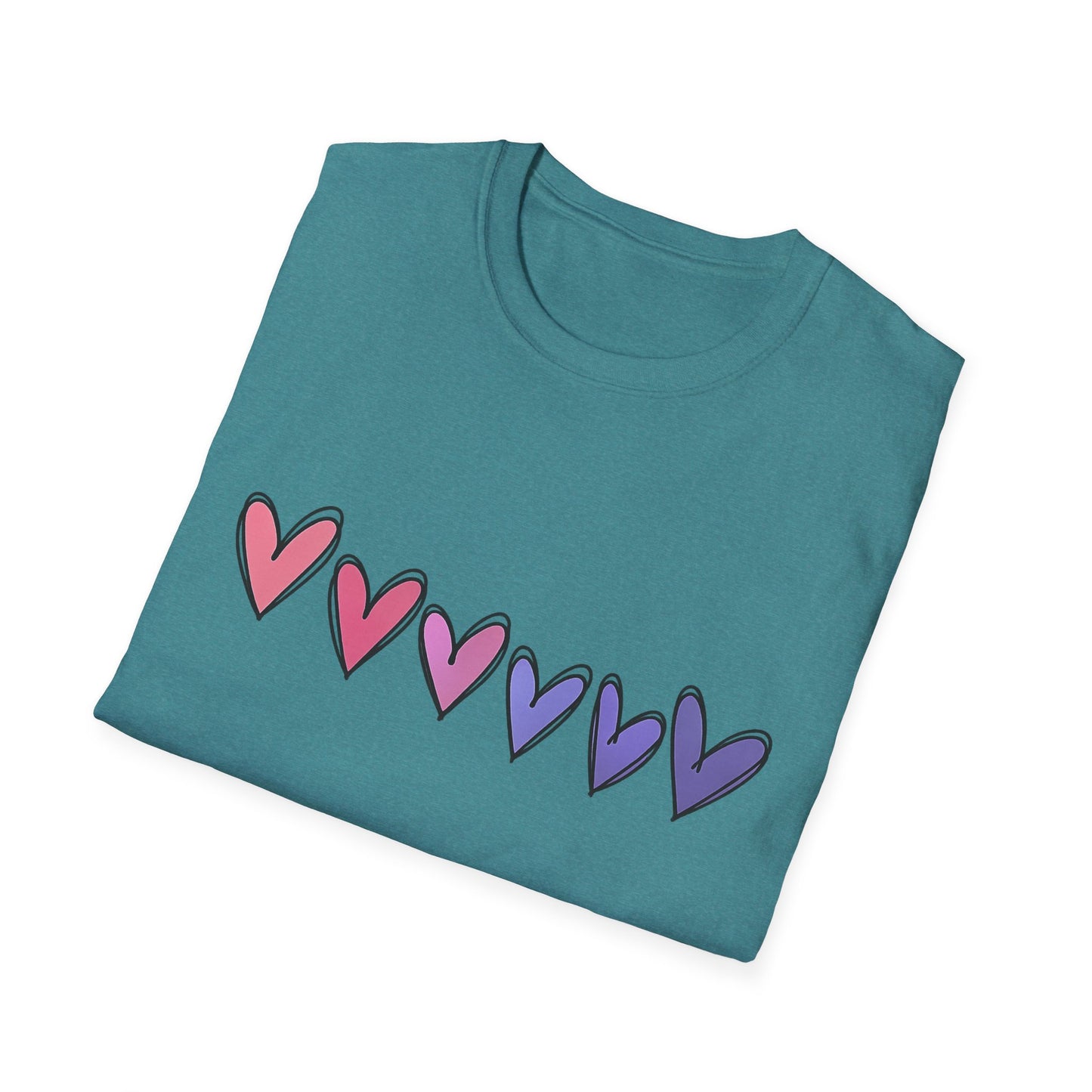 Cute Hearts Graphic Women's Softstyle Tee-Shirt